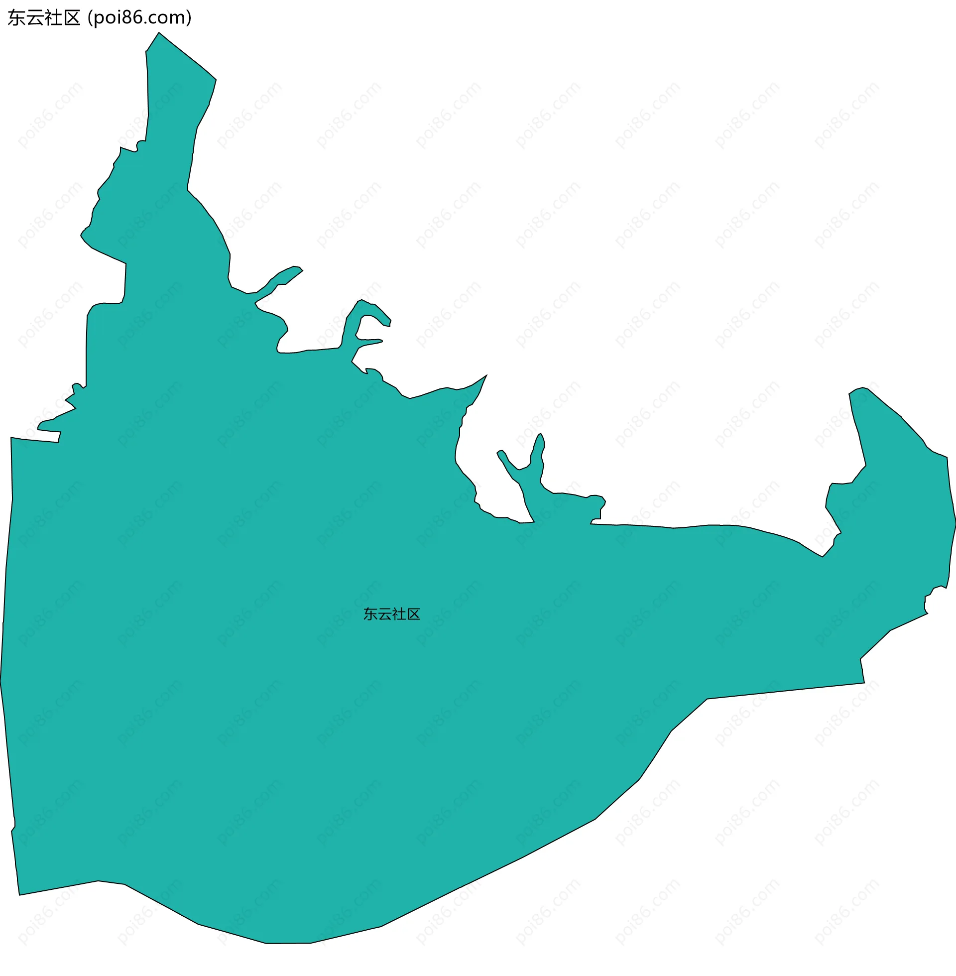 东云社区边界地图