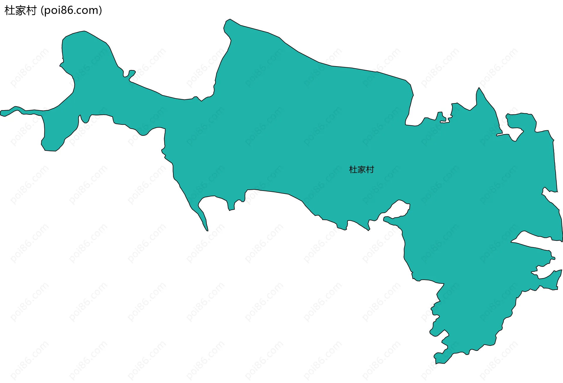 杜家村边界地图