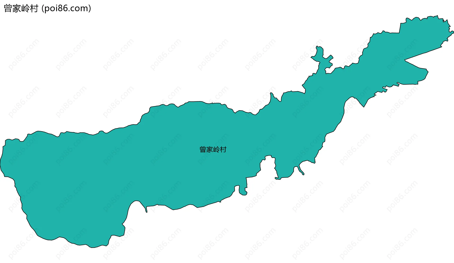 曾家岭村边界地图