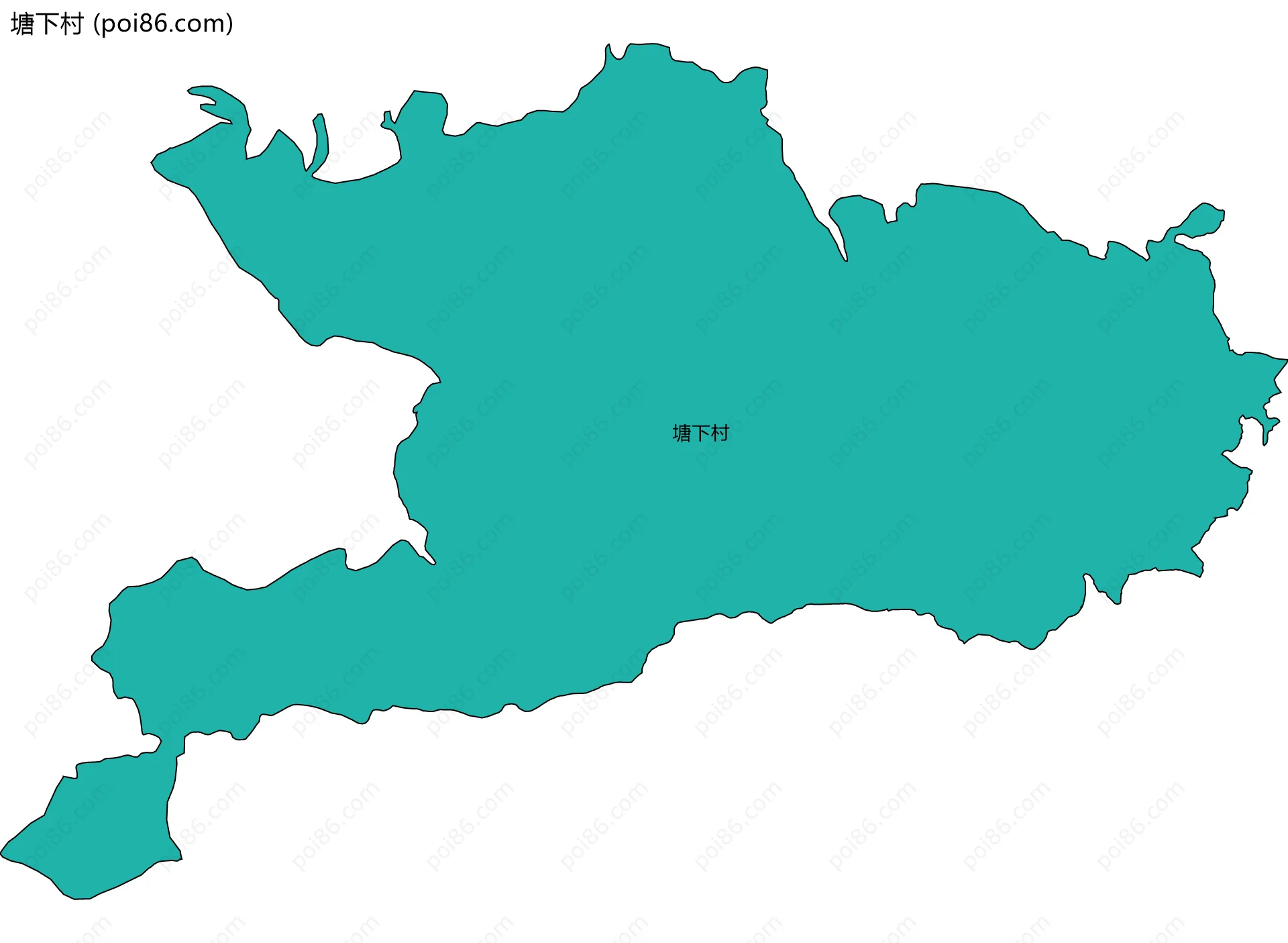 塘下村边界地图