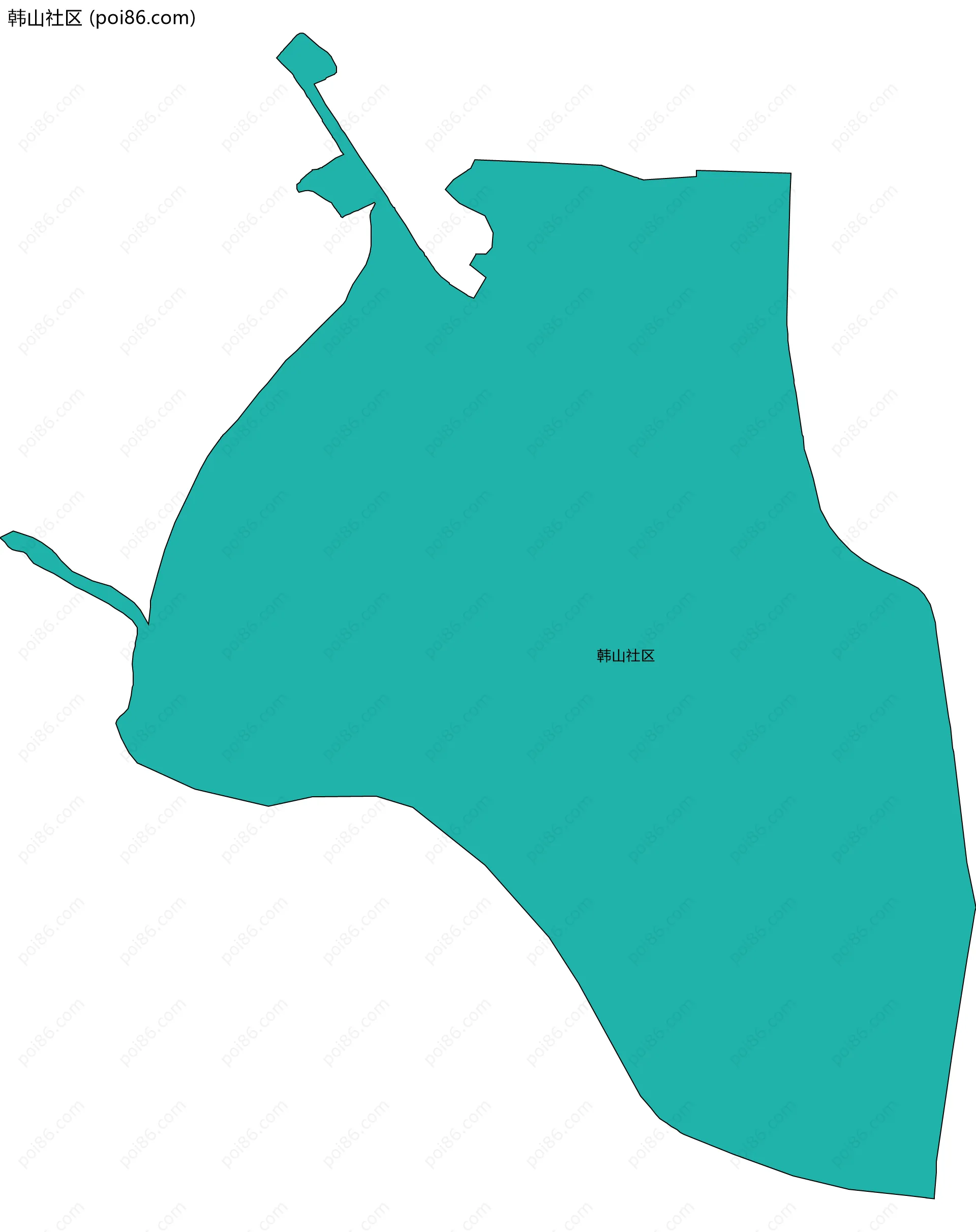 韩山社区边界地图