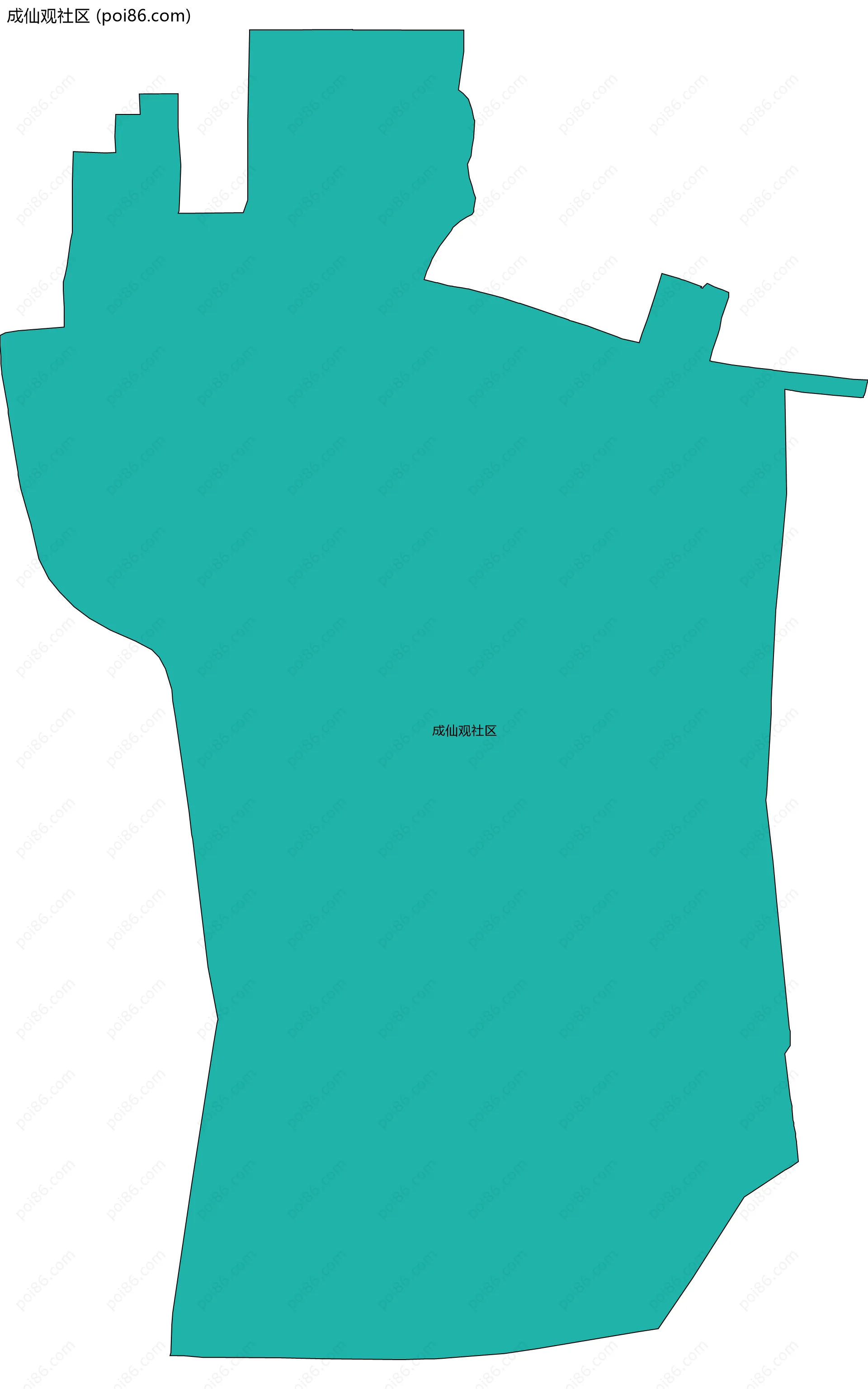 成仙观社区边界地图