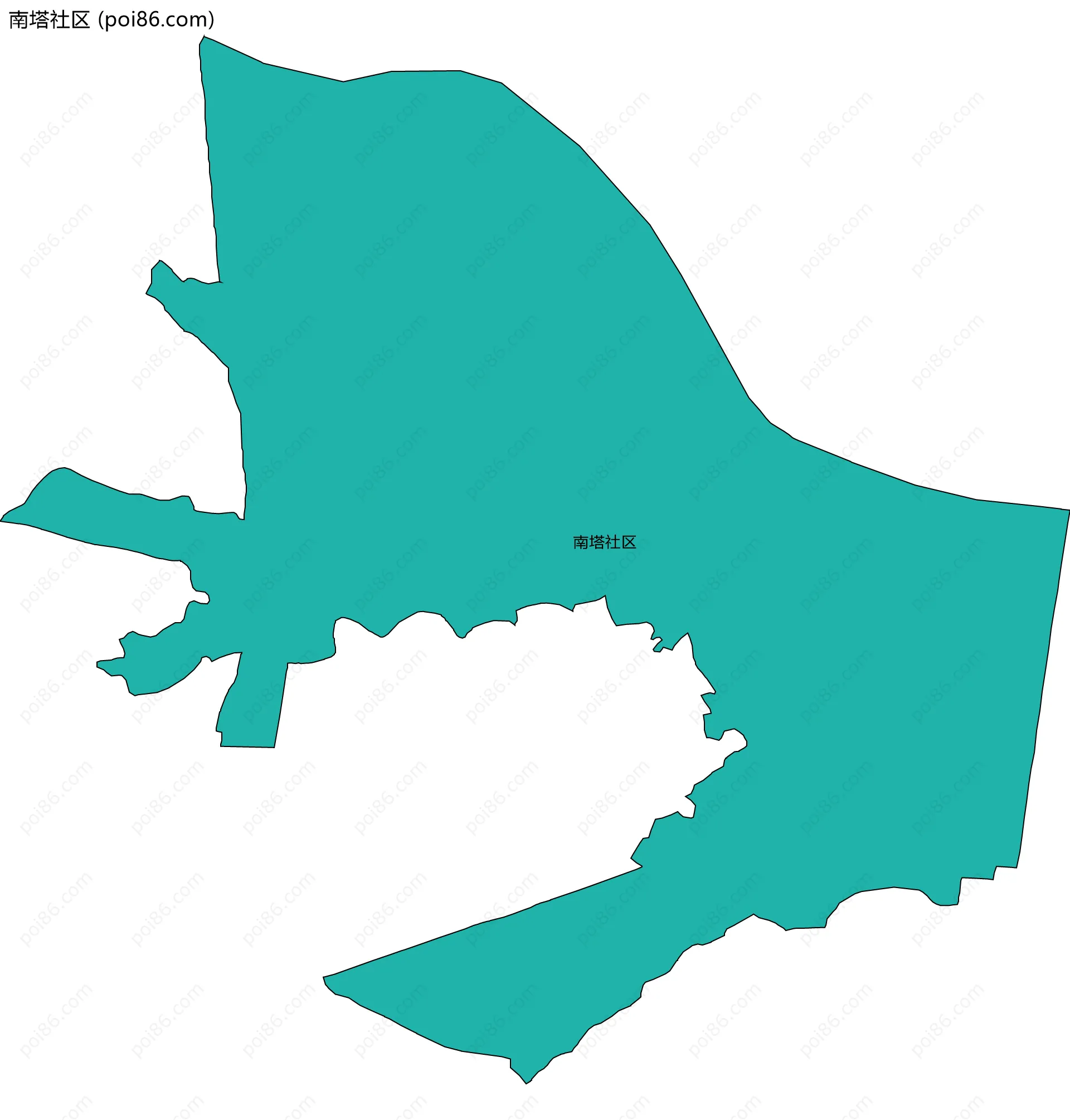 南塔社区边界地图