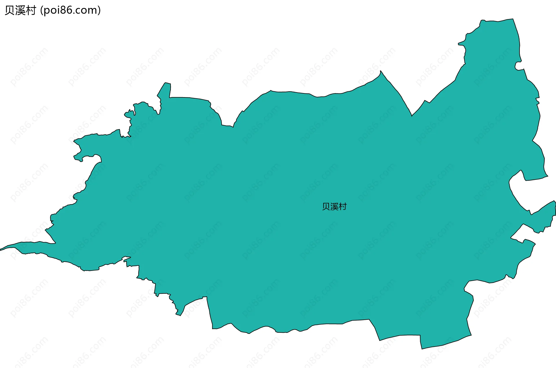 贝溪村边界地图