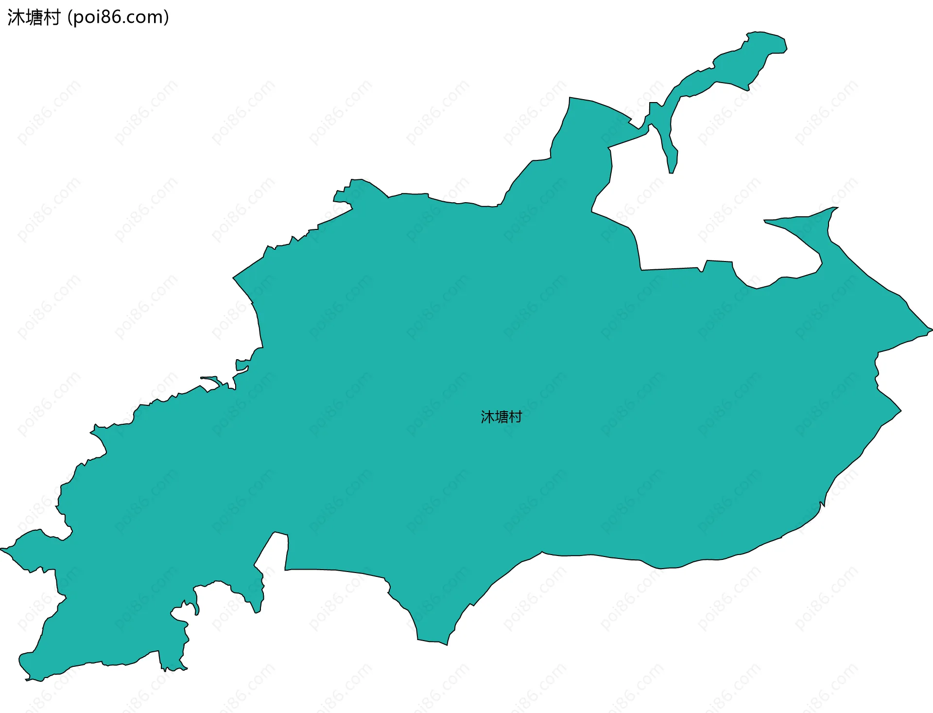 沐塘村边界地图