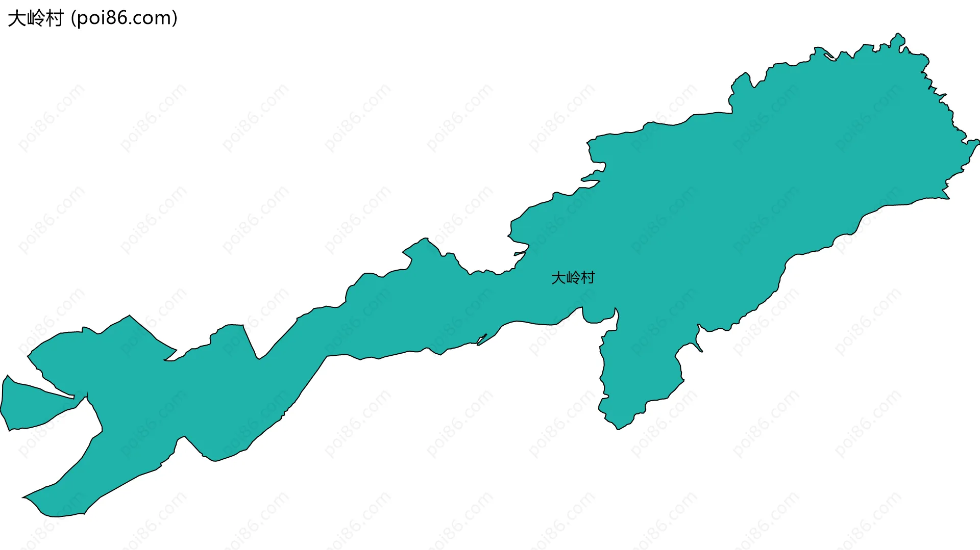 大岭村边界地图