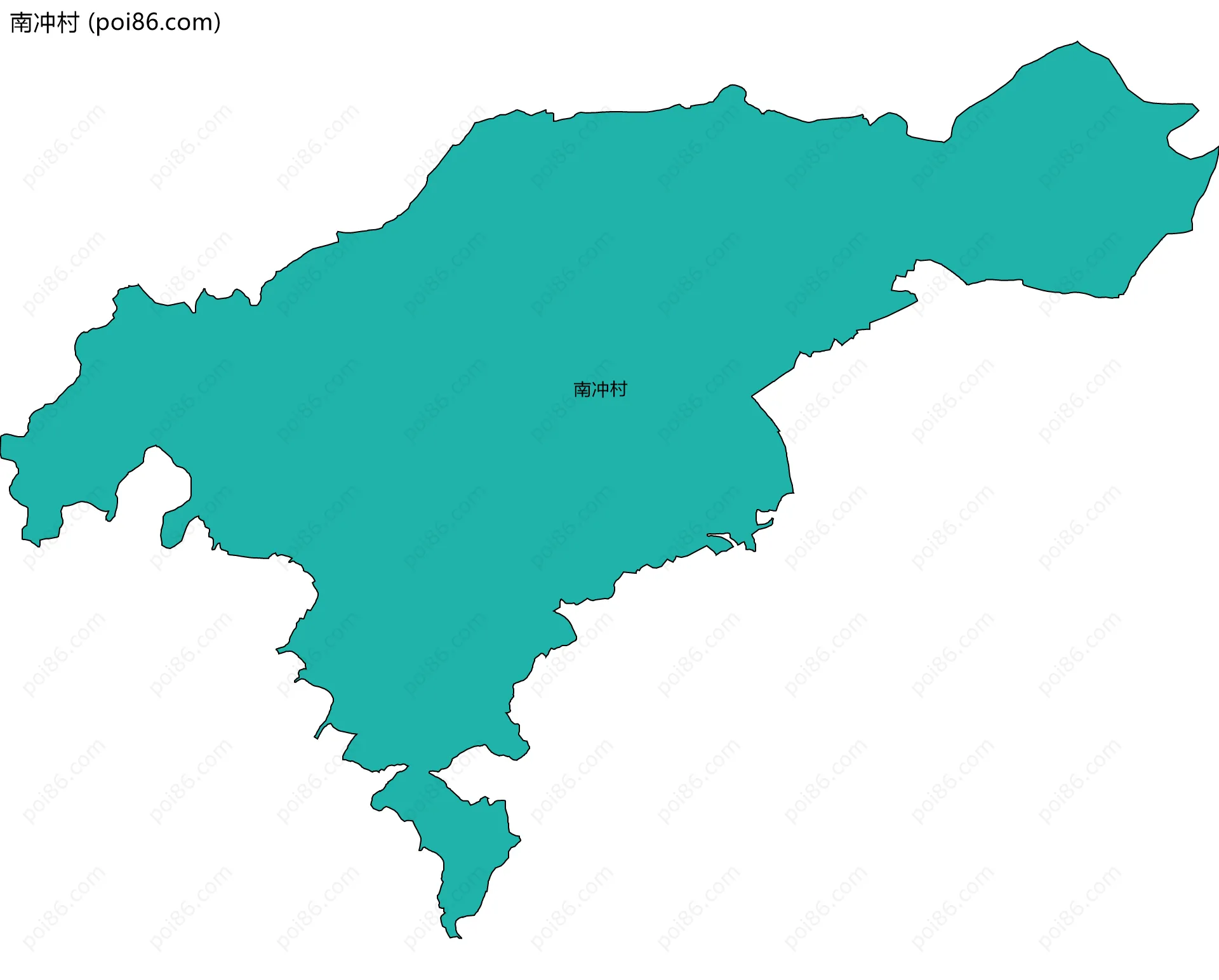 南冲村边界地图