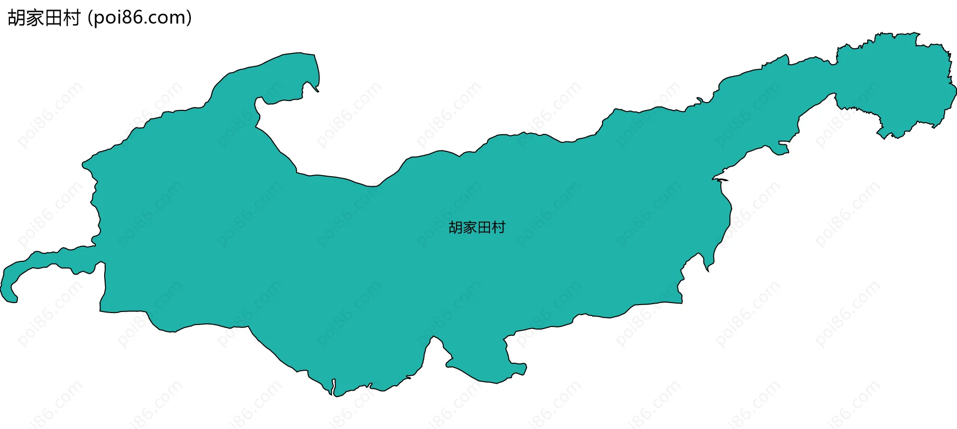 胡家田村边界地图