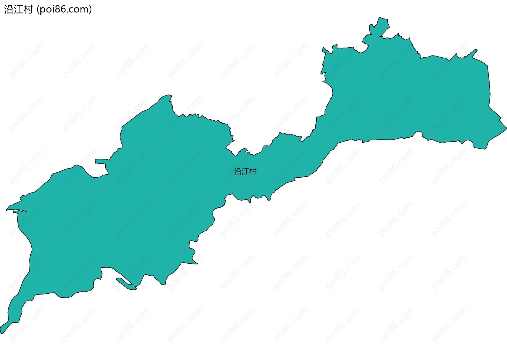沿江村边界地图