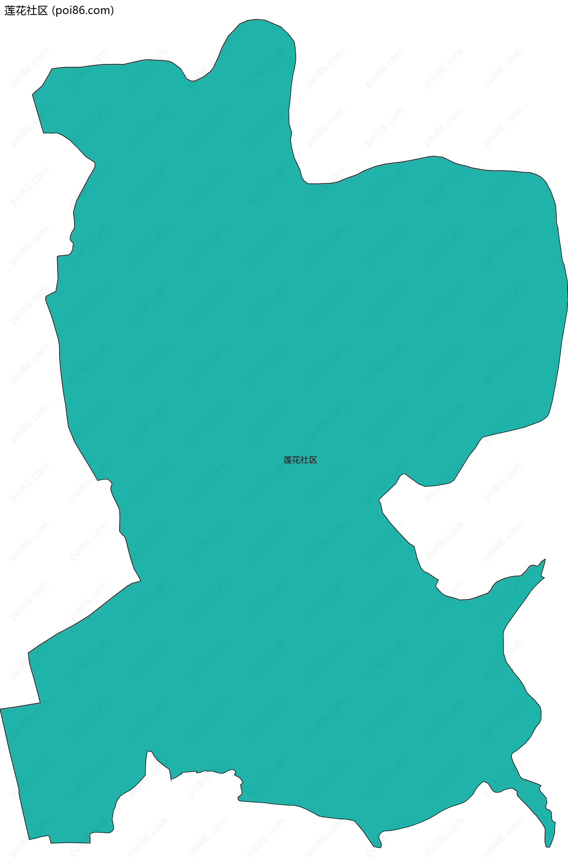 莲花社区边界地图