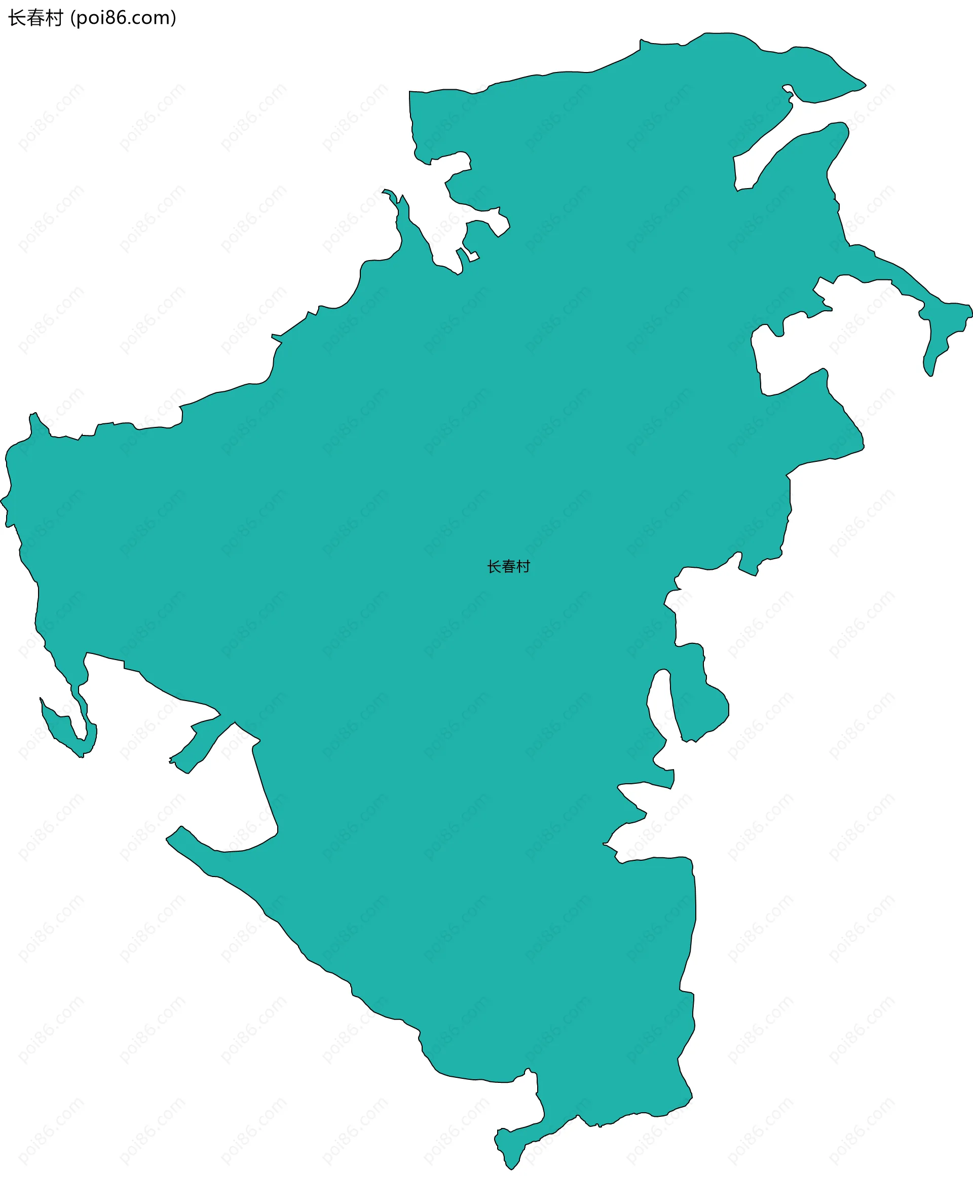 长春村边界地图