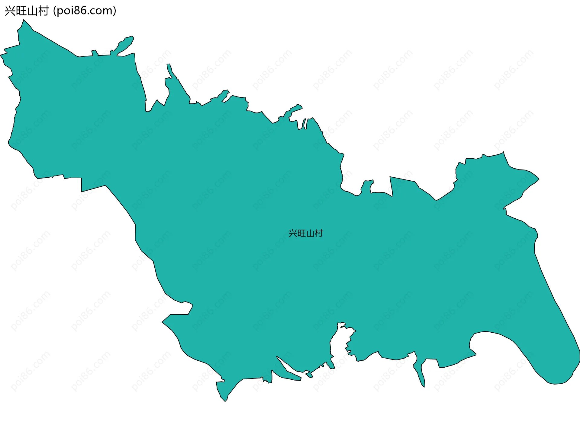 兴旺山村边界地图
