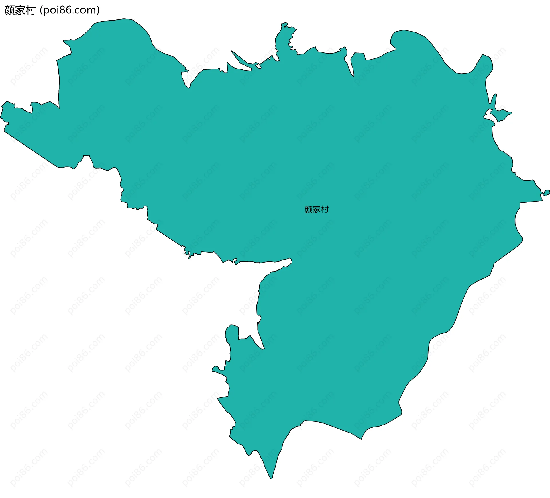 颜家村边界地图