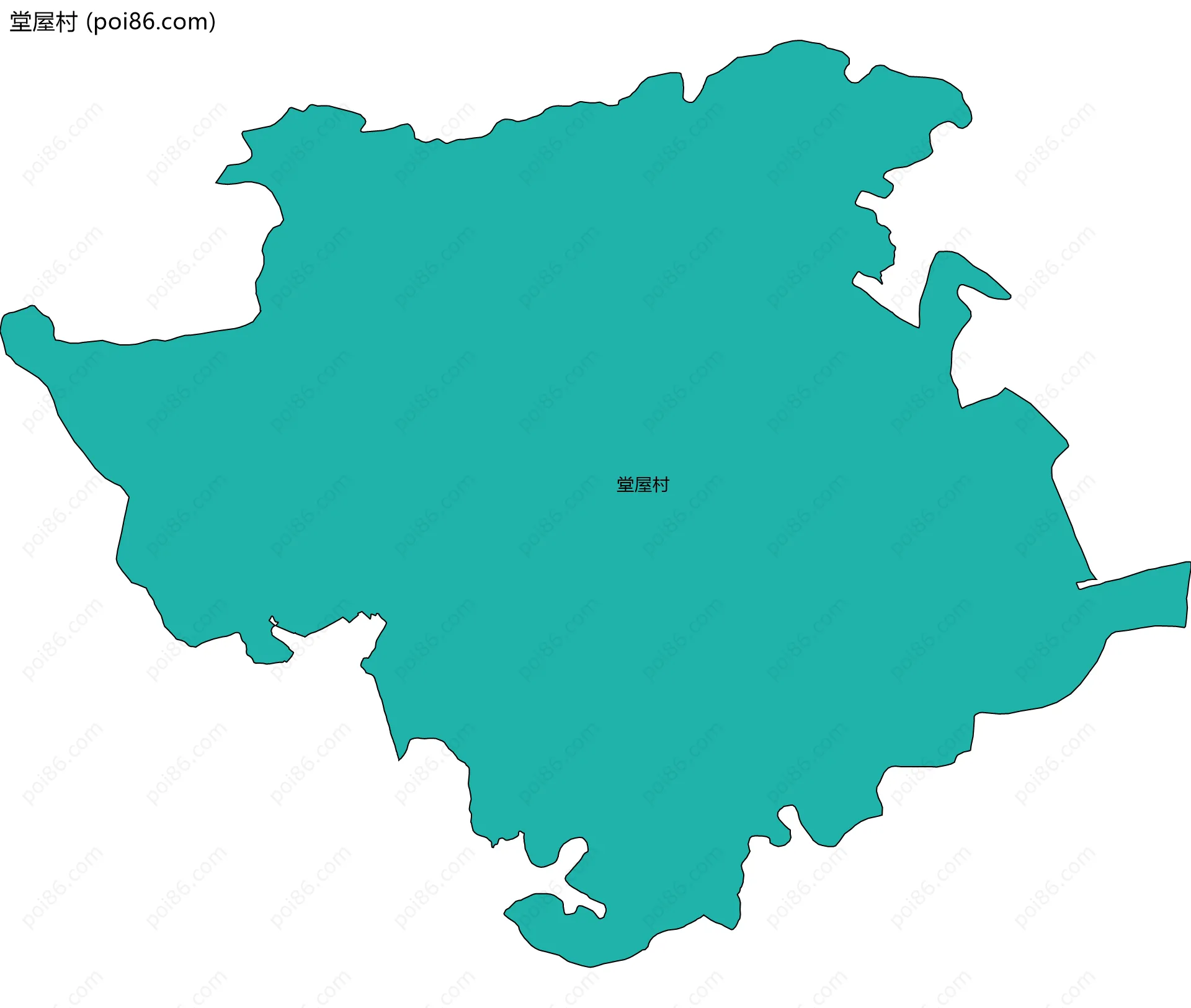 堂屋村边界地图