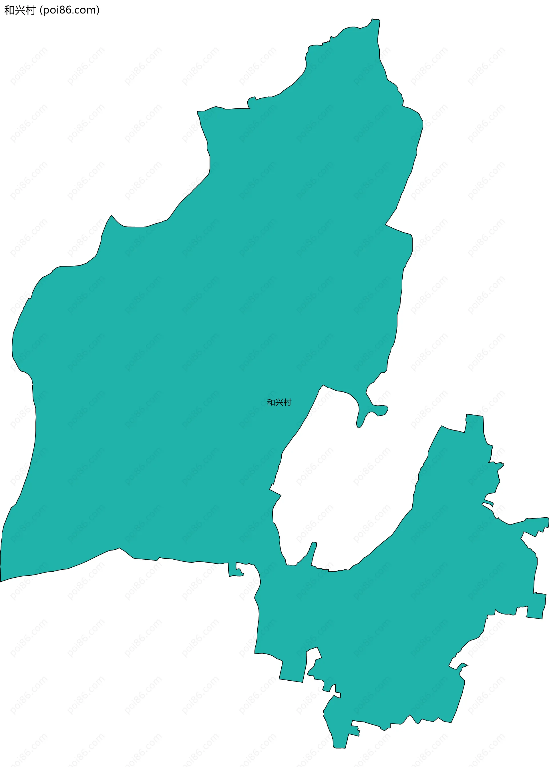 和兴村边界地图