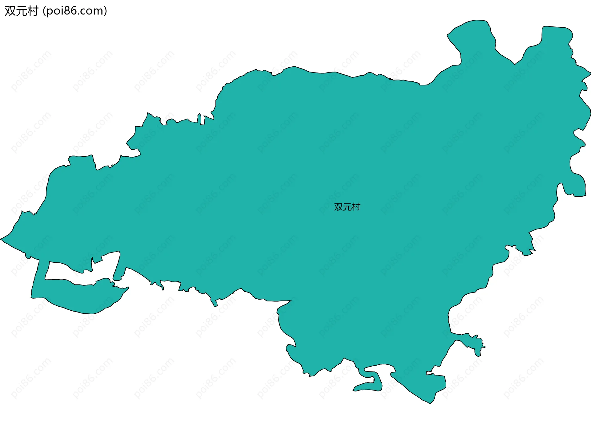 双元村边界地图