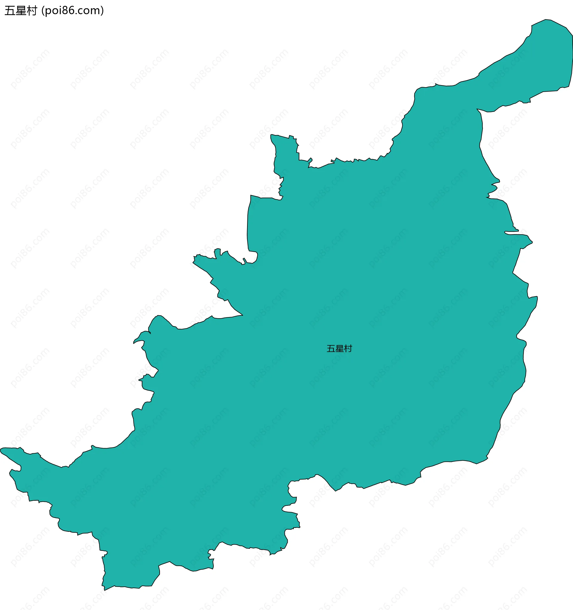 五星村边界地图
