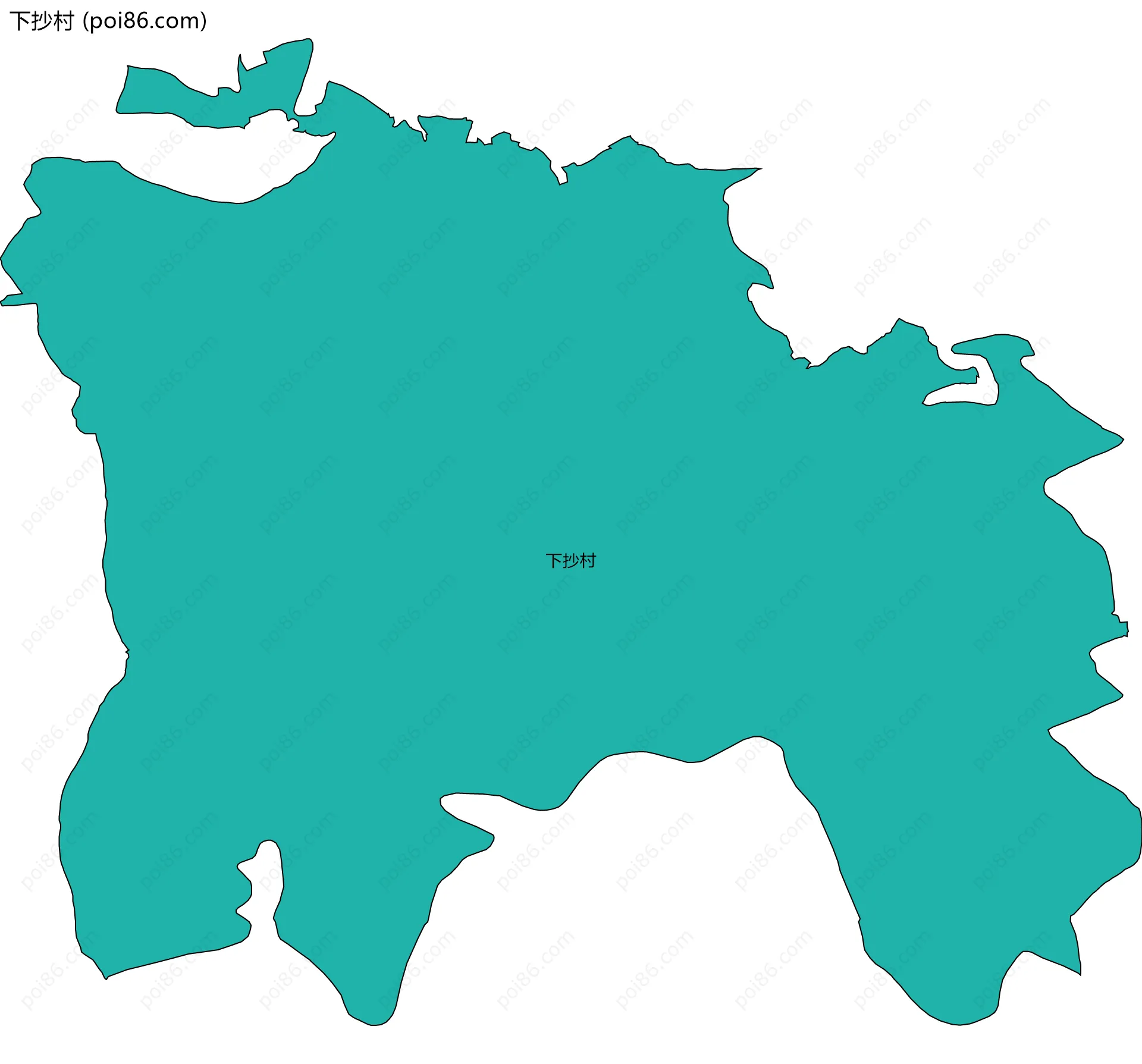 下抄村边界地图