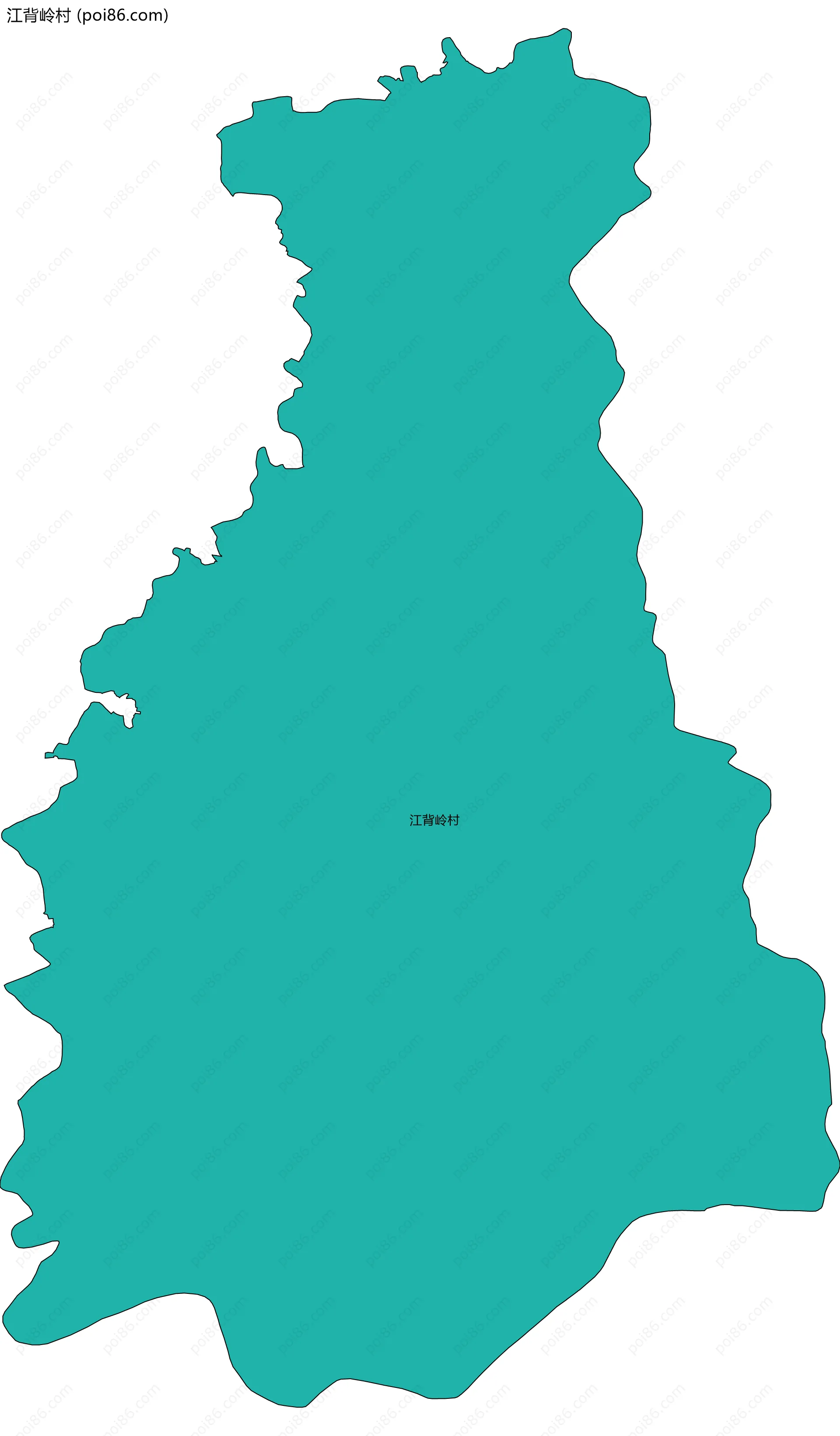 江背岭村边界地图
