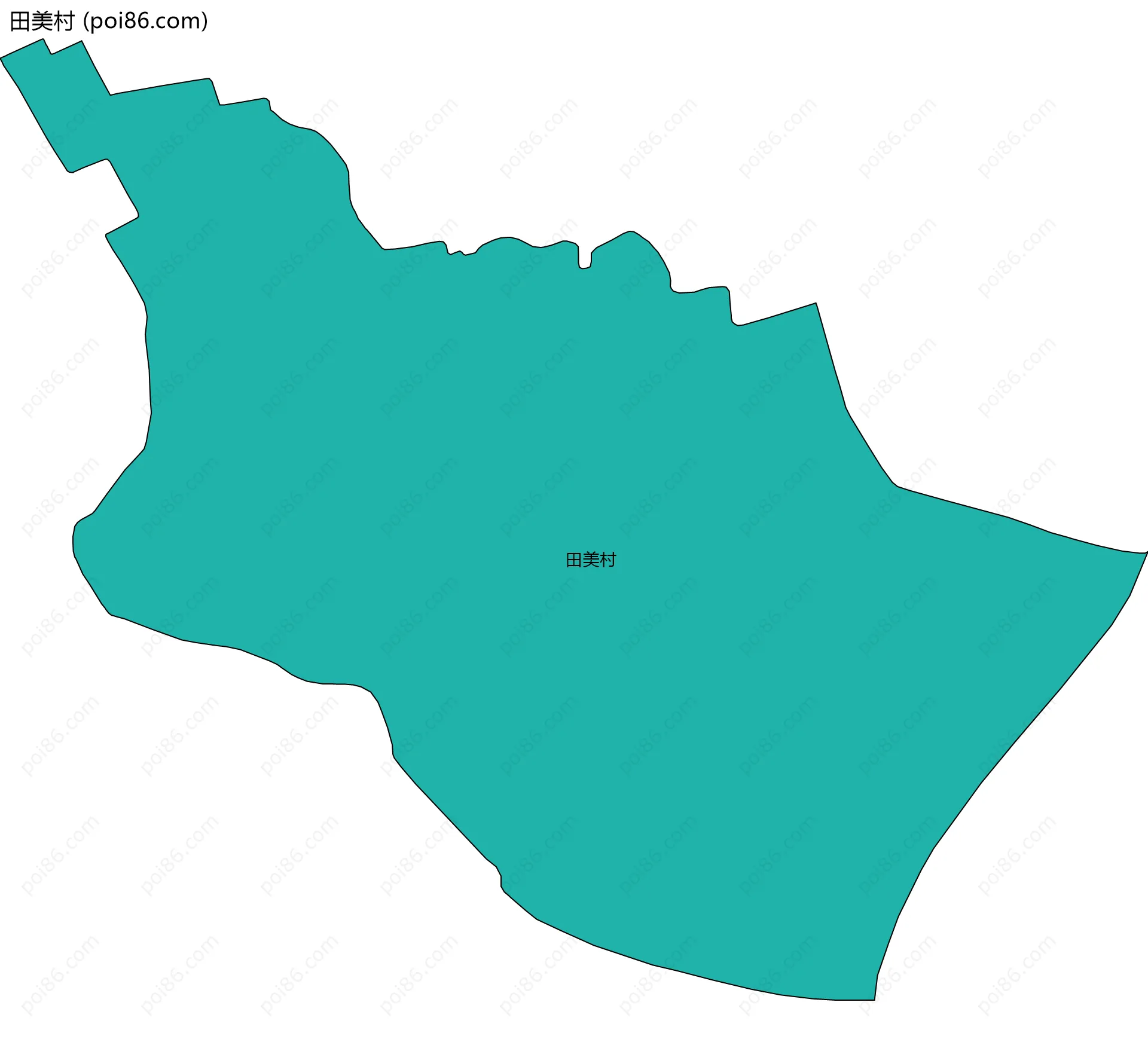 田美村边界地图