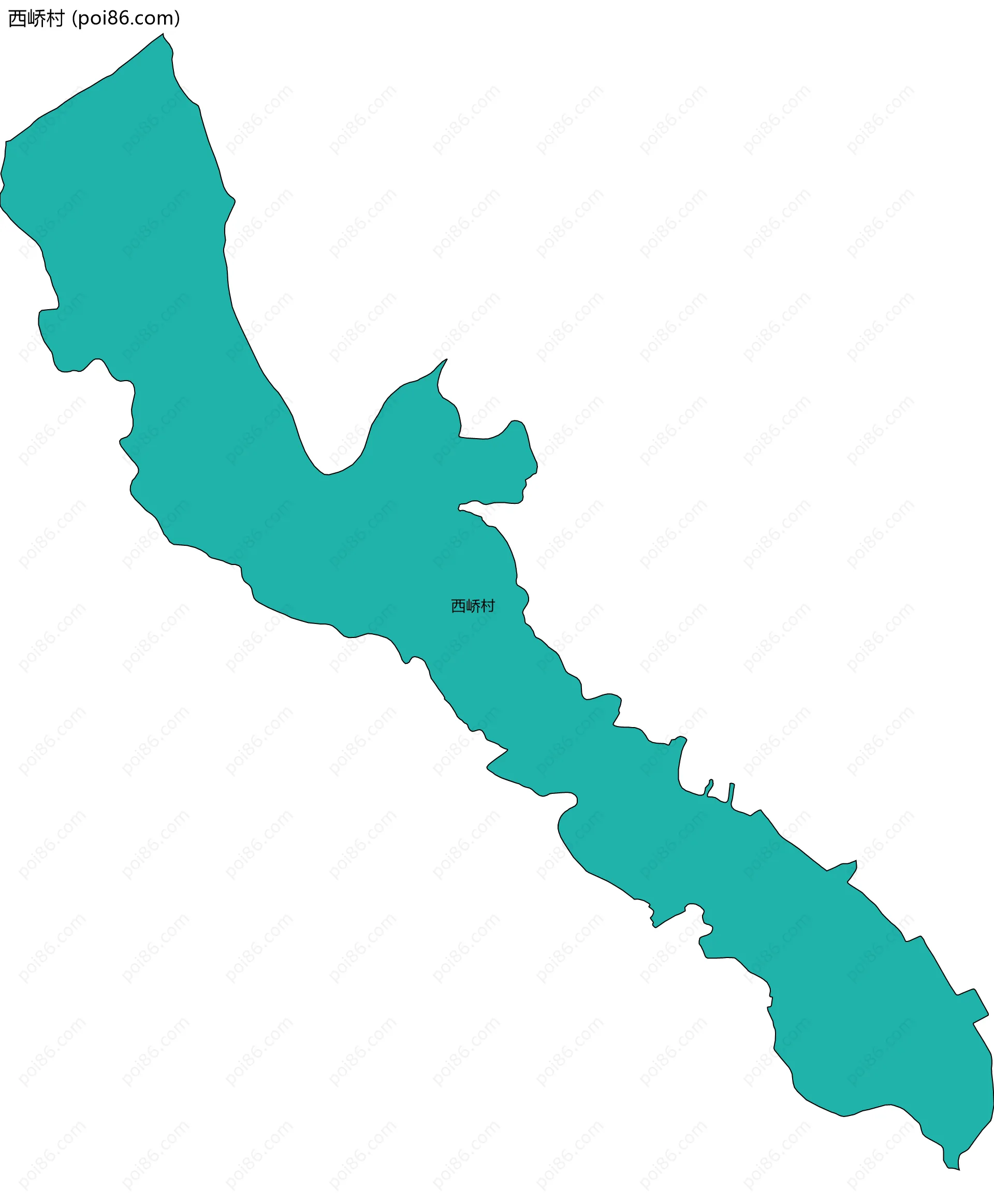 西峤村边界地图