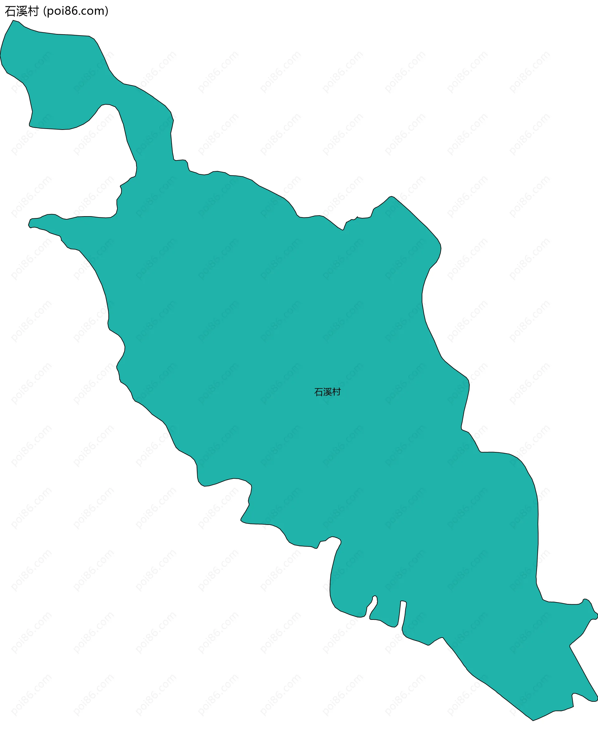 石溪村边界地图