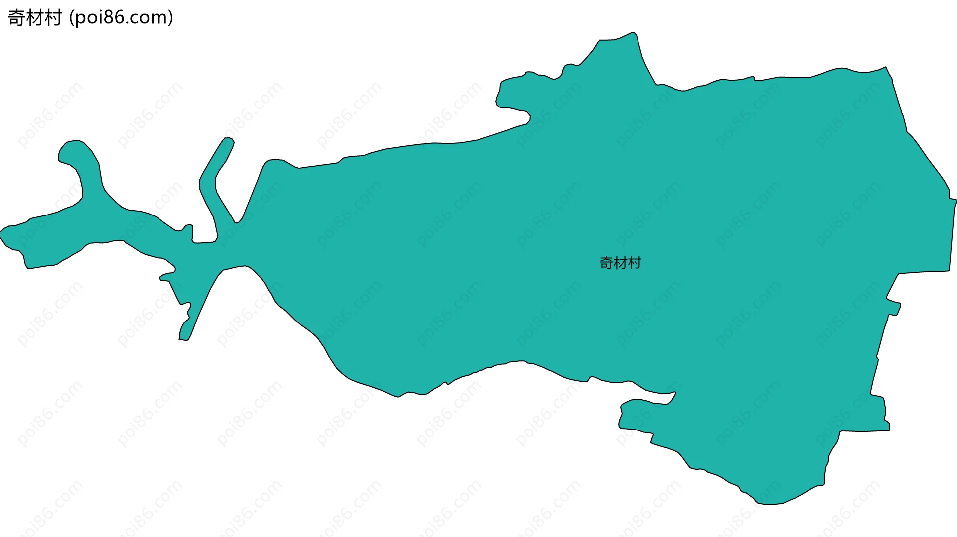 奇材村边界地图