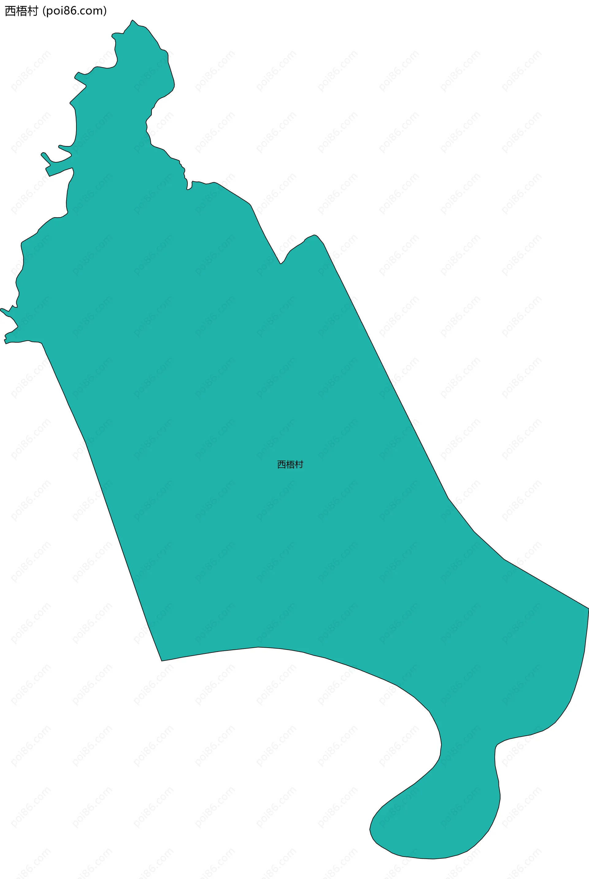 西梧村边界地图