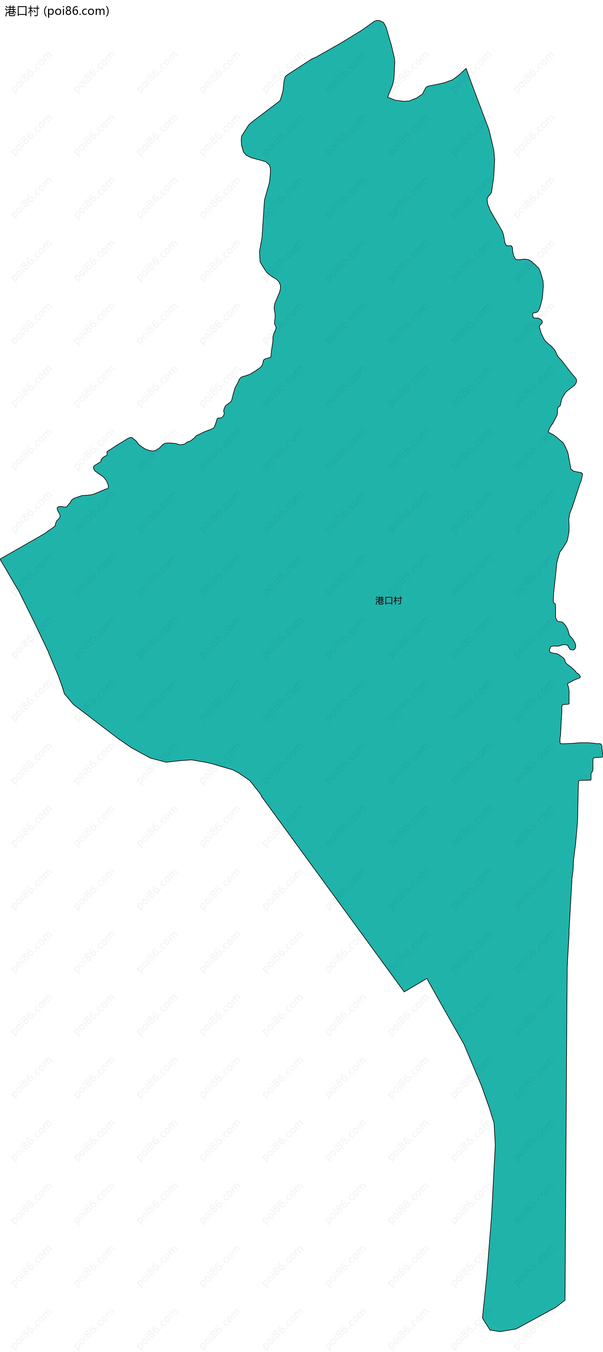 港口村边界地图