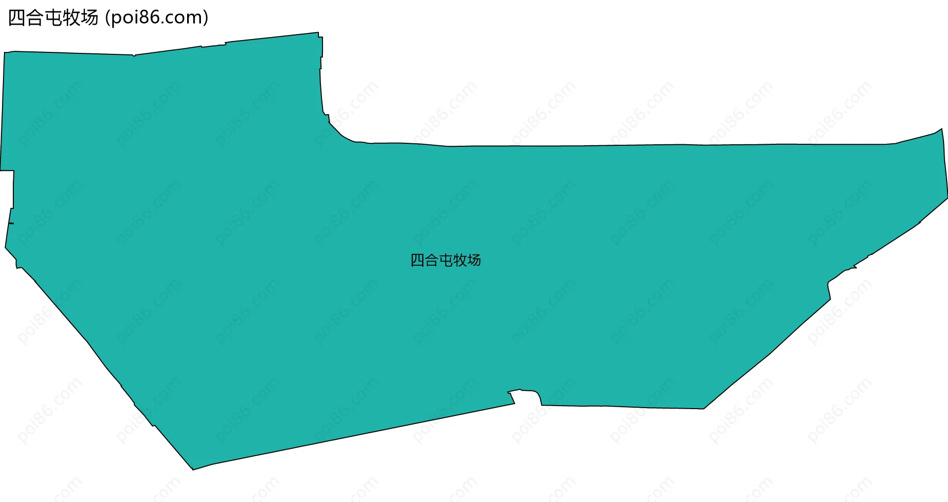 四合屯牧场边界地图