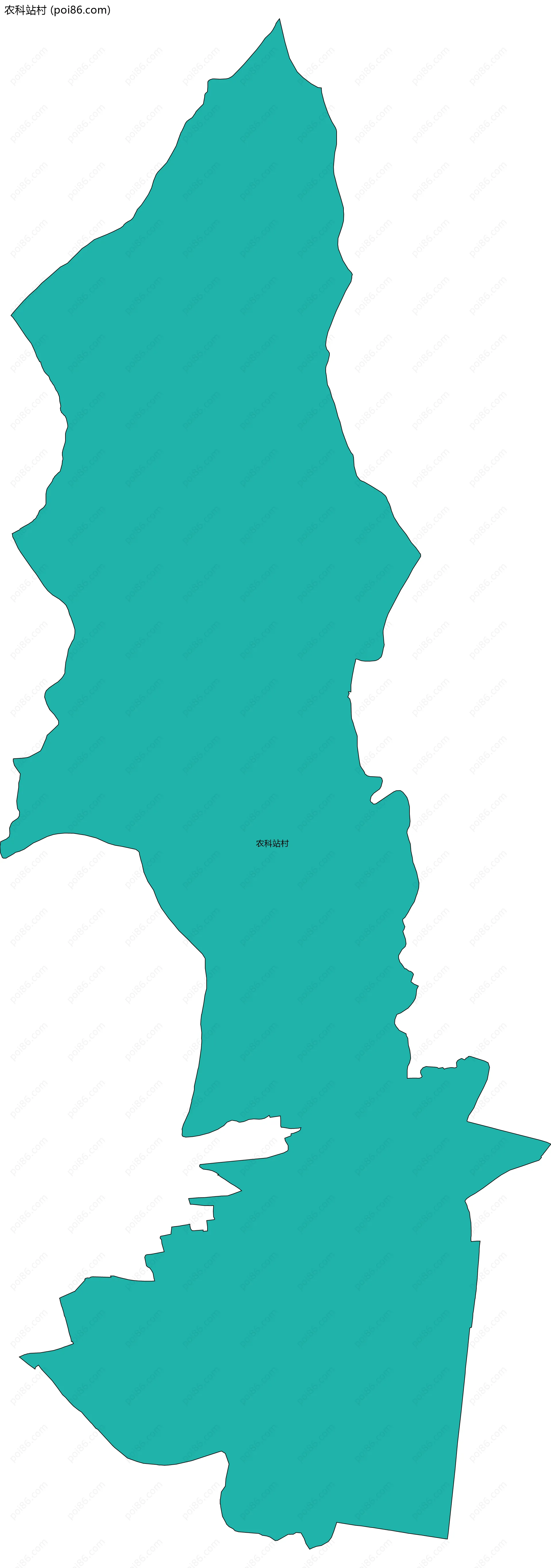 农科站村边界地图