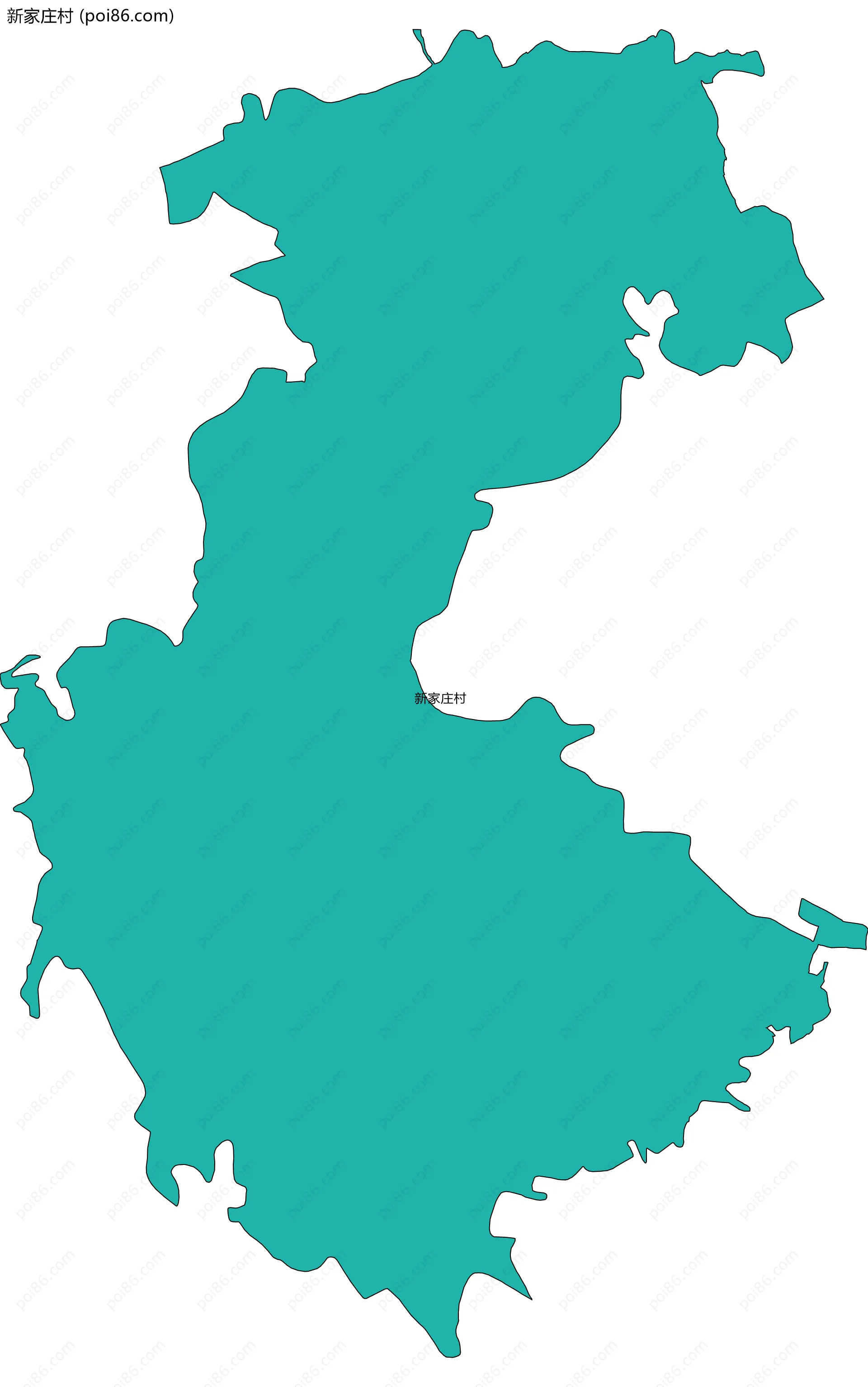 新家庄村边界地图