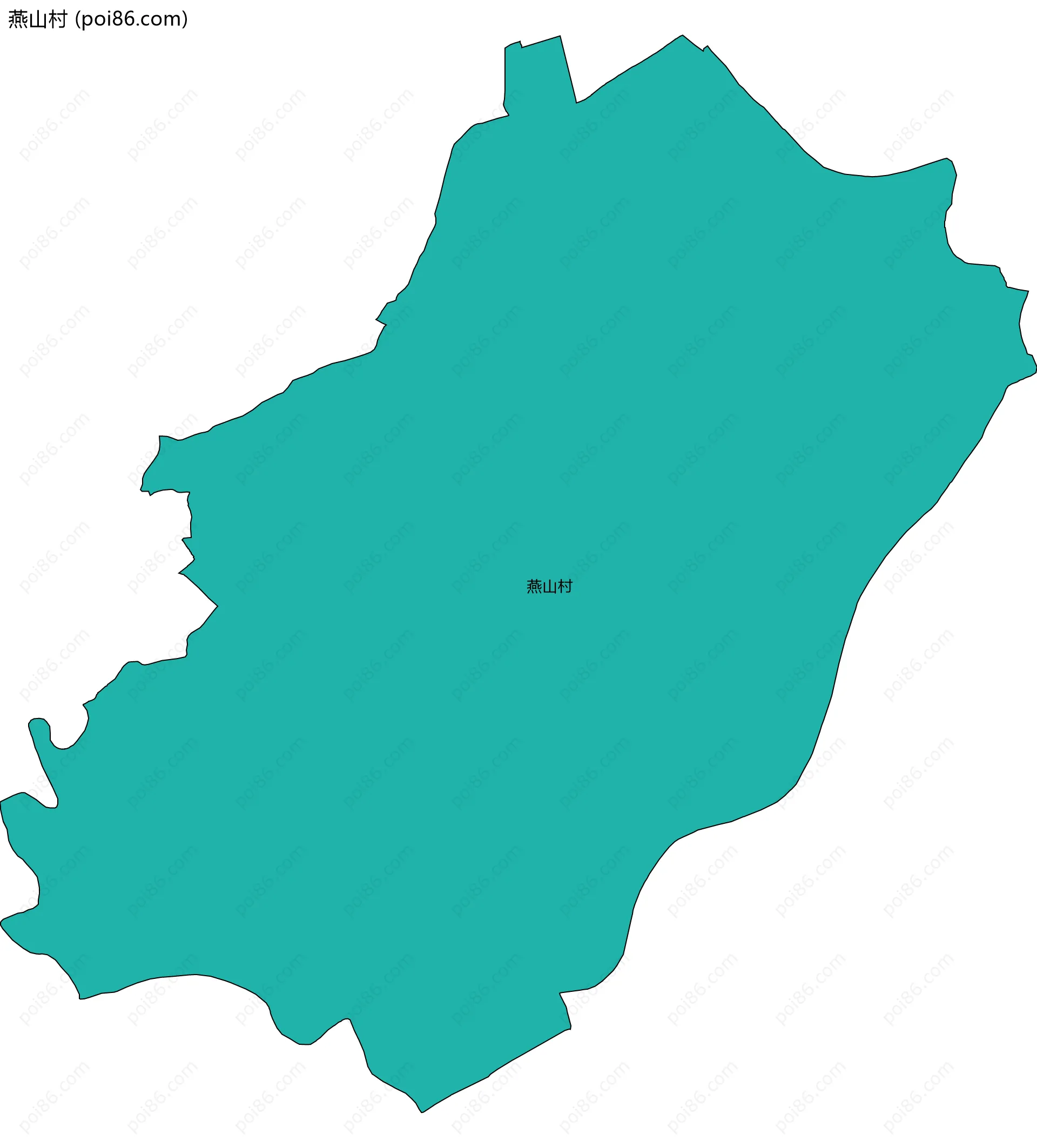 燕山村边界地图