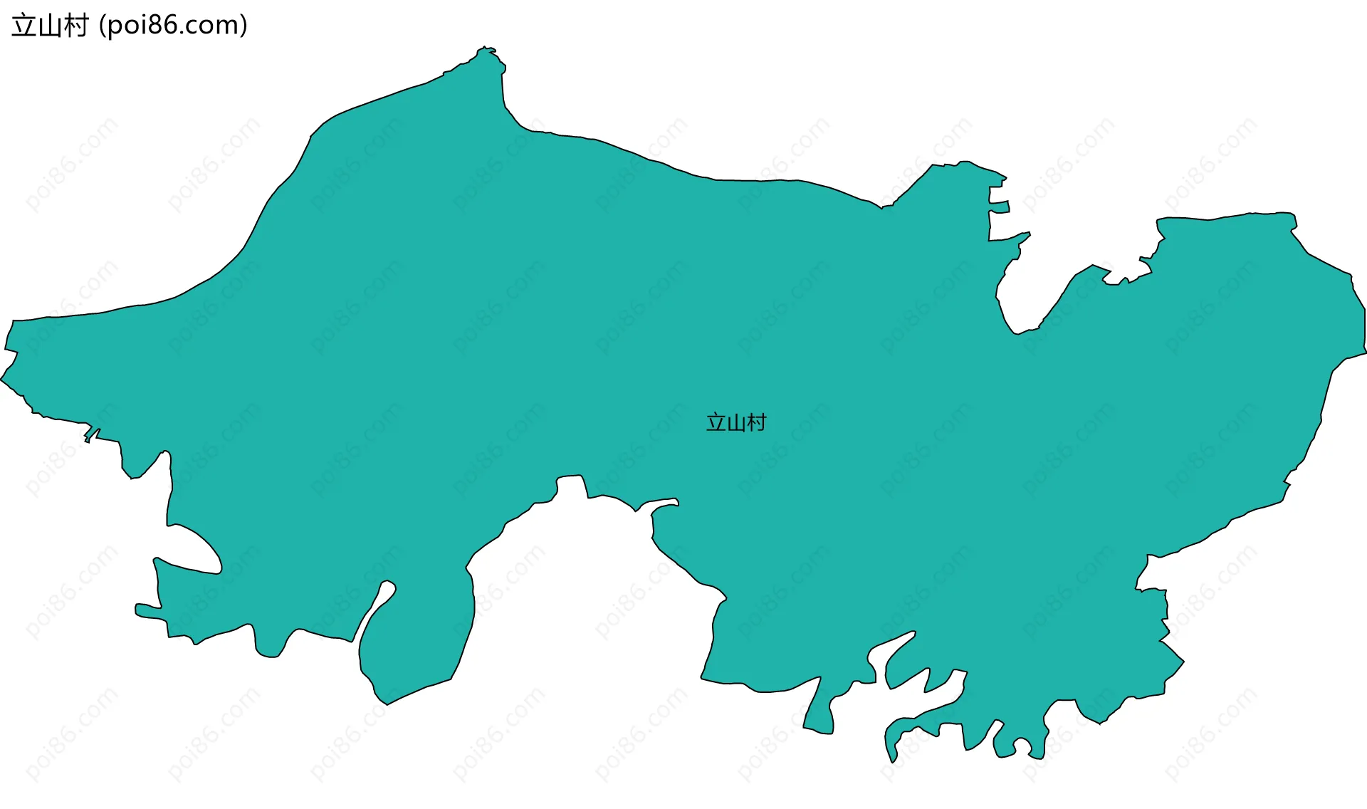 立山村边界地图