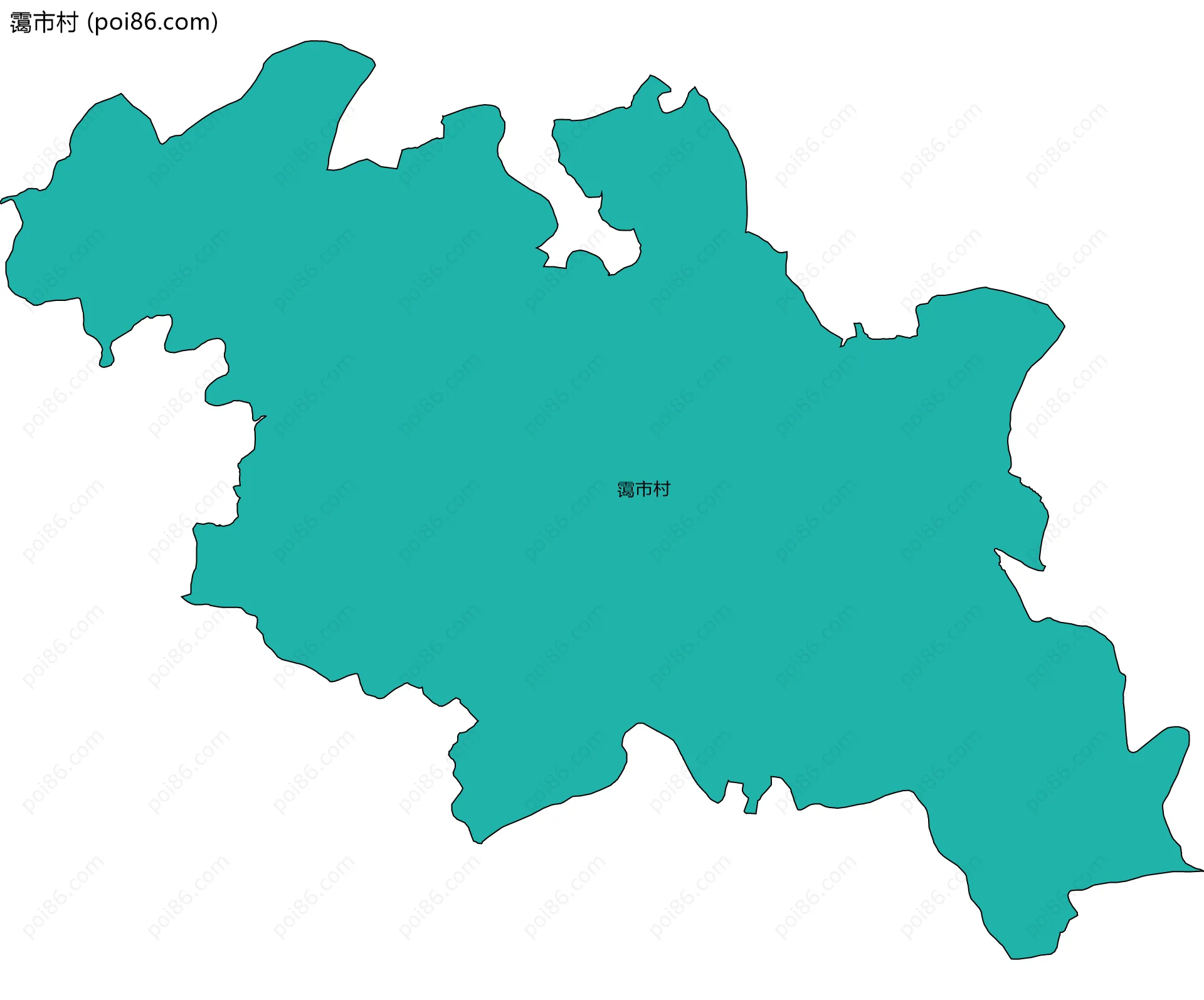 霭市村边界地图