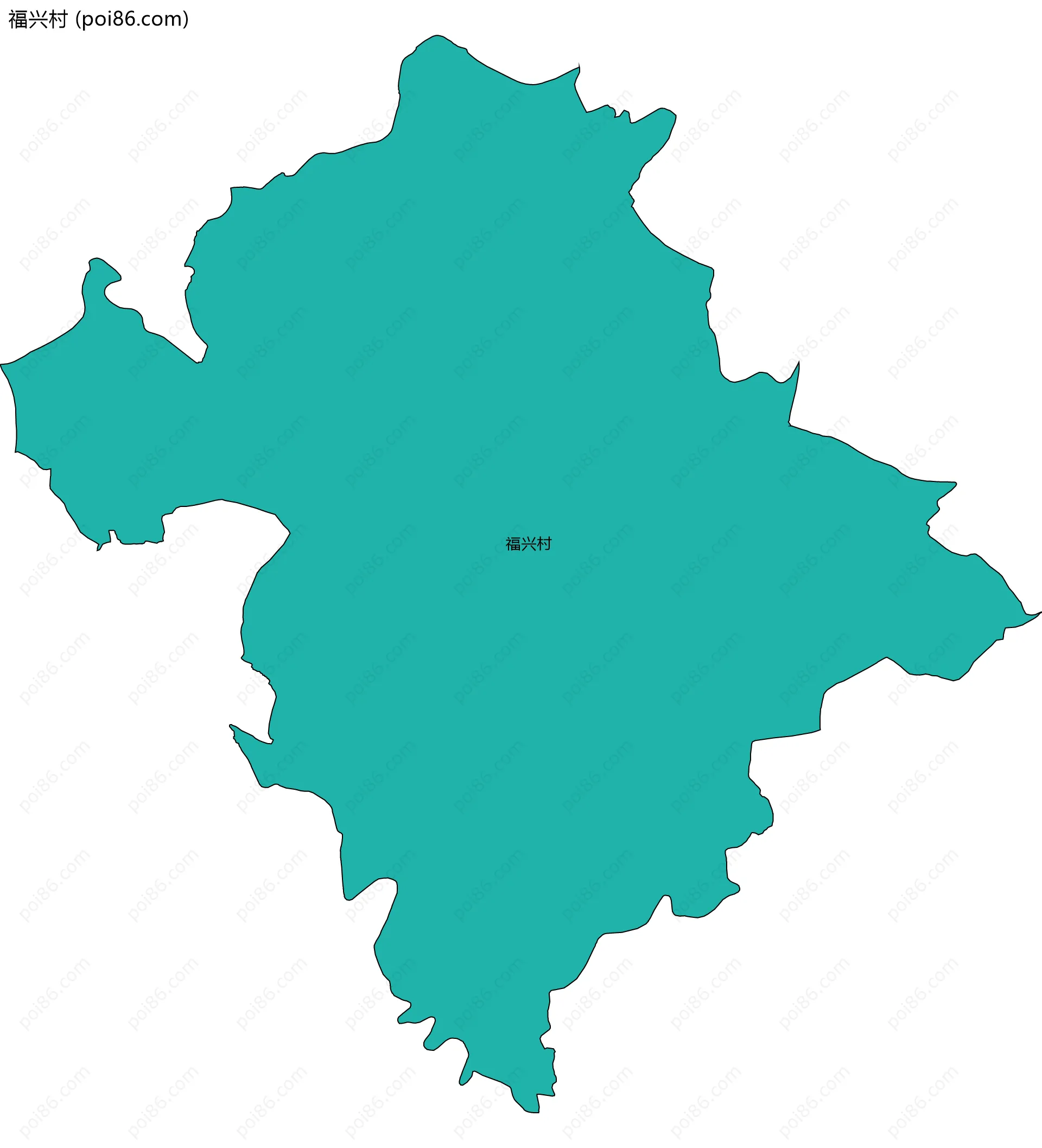 福兴村边界地图