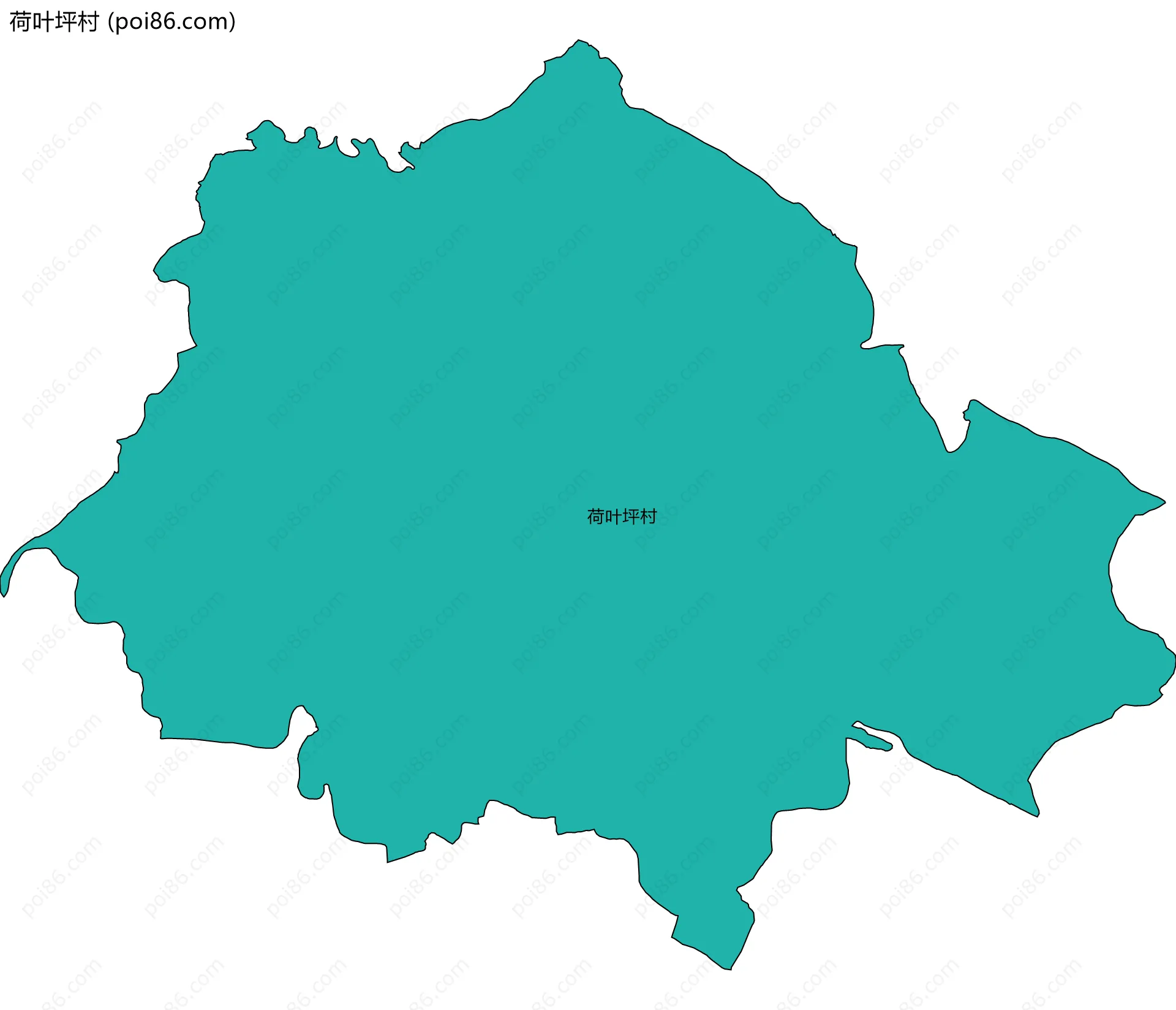 荷叶坪村边界地图