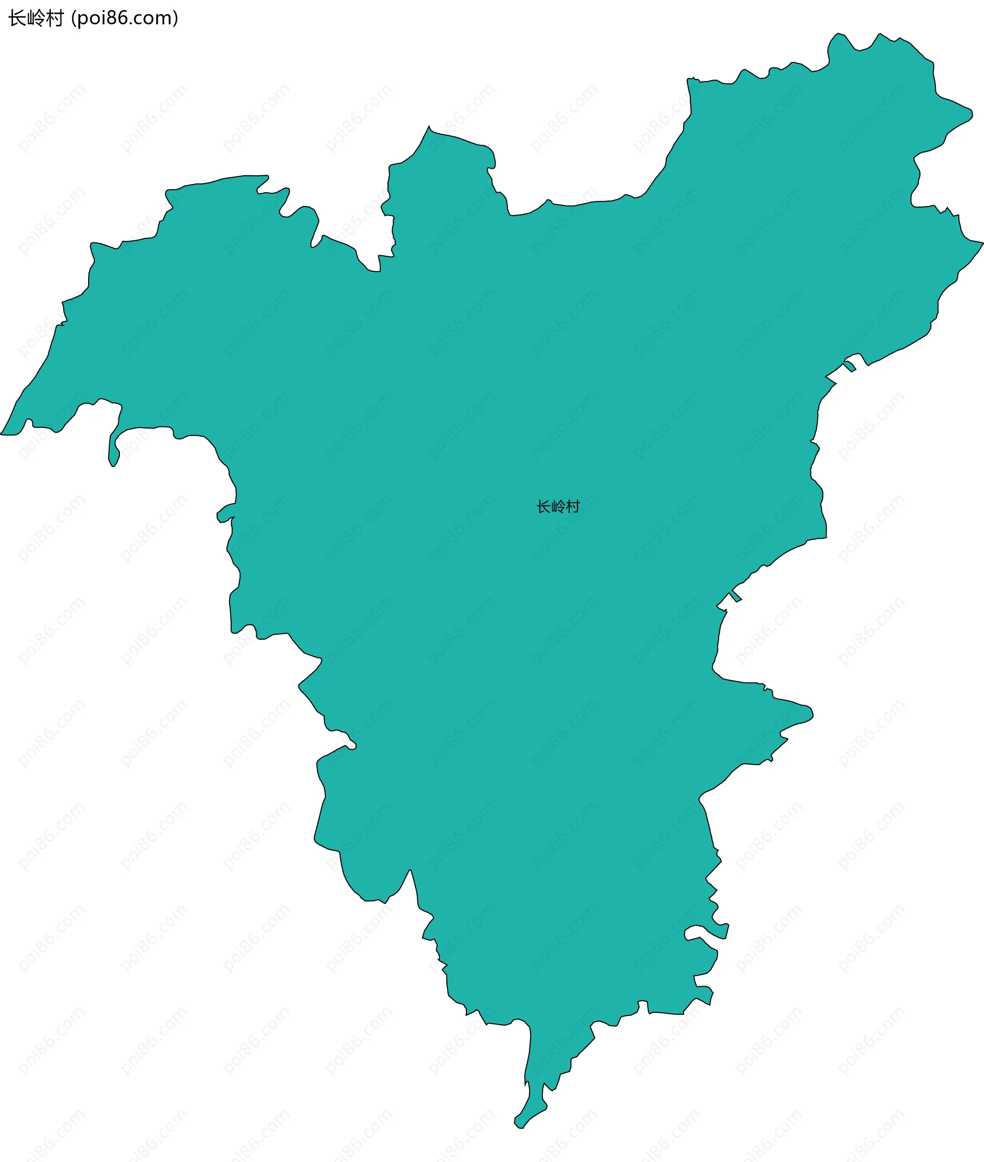 长岭村边界地图