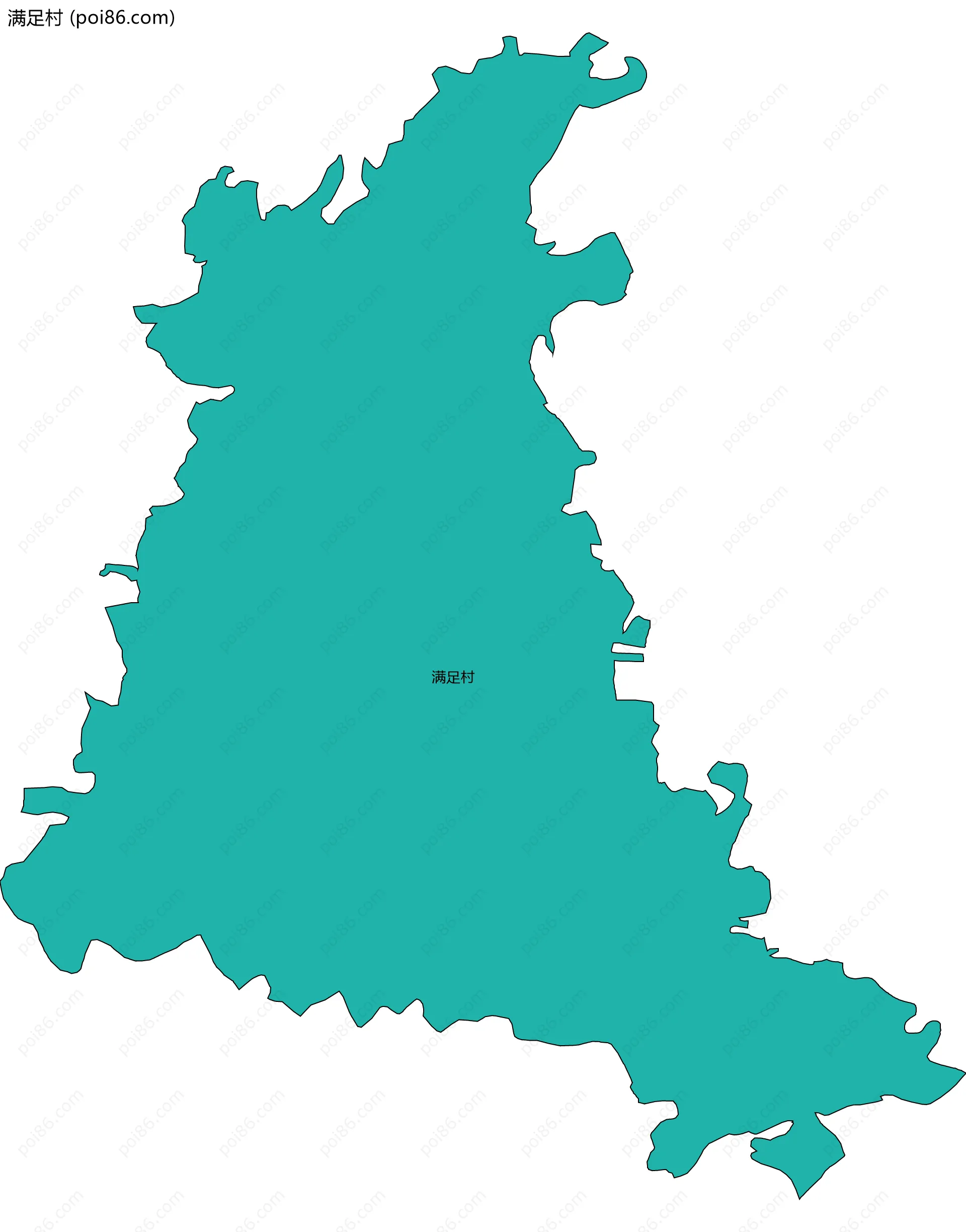 满足村边界地图