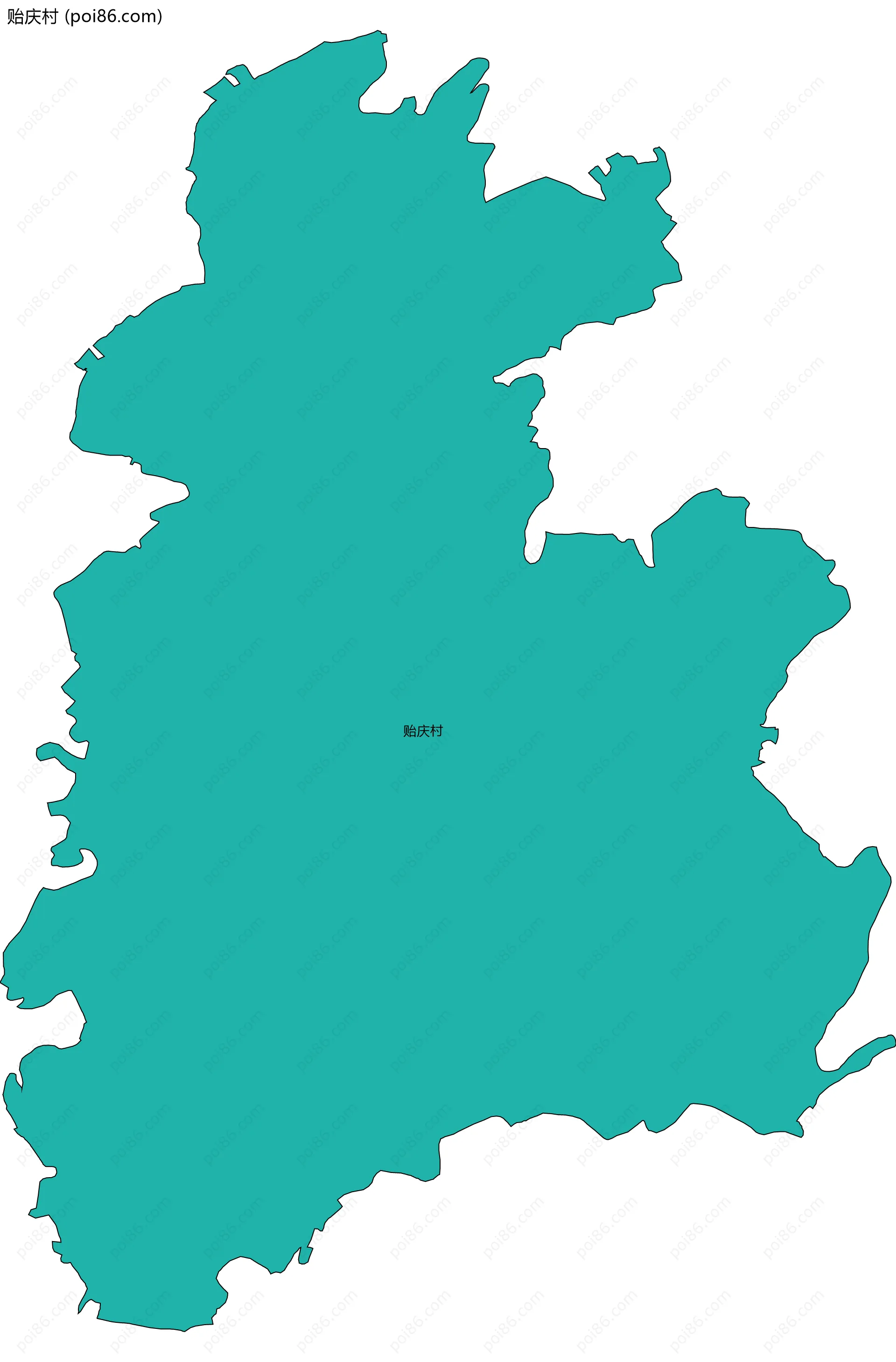 贻庆村边界地图