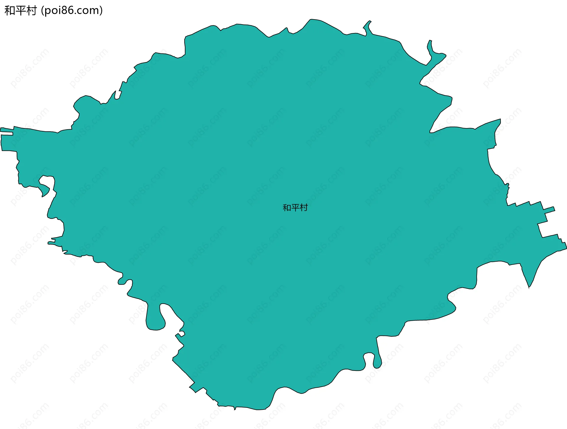 和平村边界地图