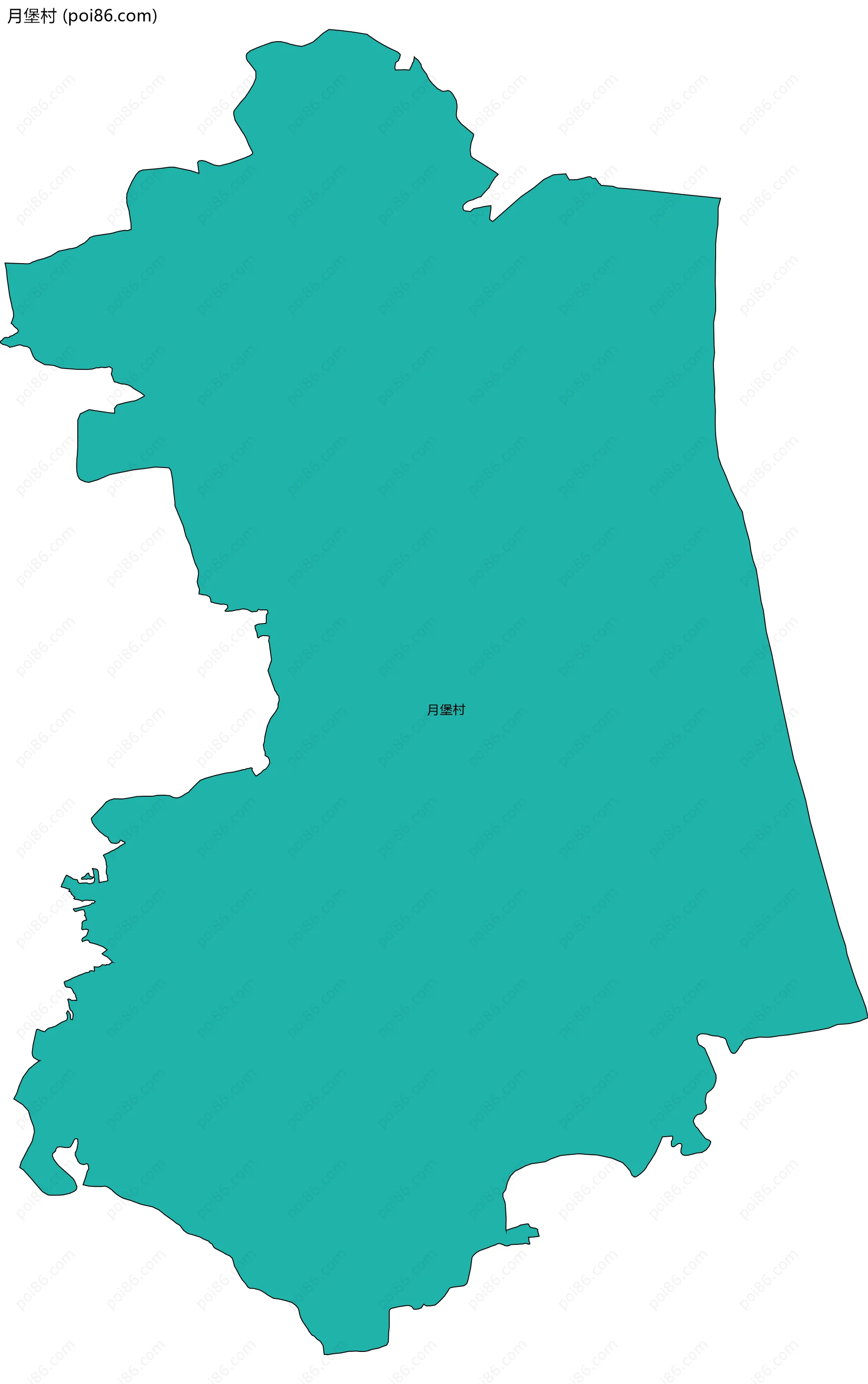 月堡村边界地图