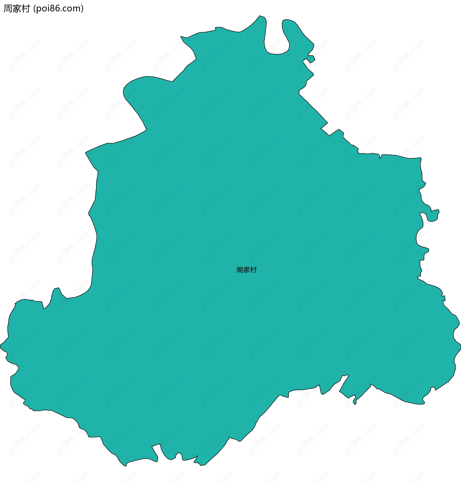 周家村边界地图