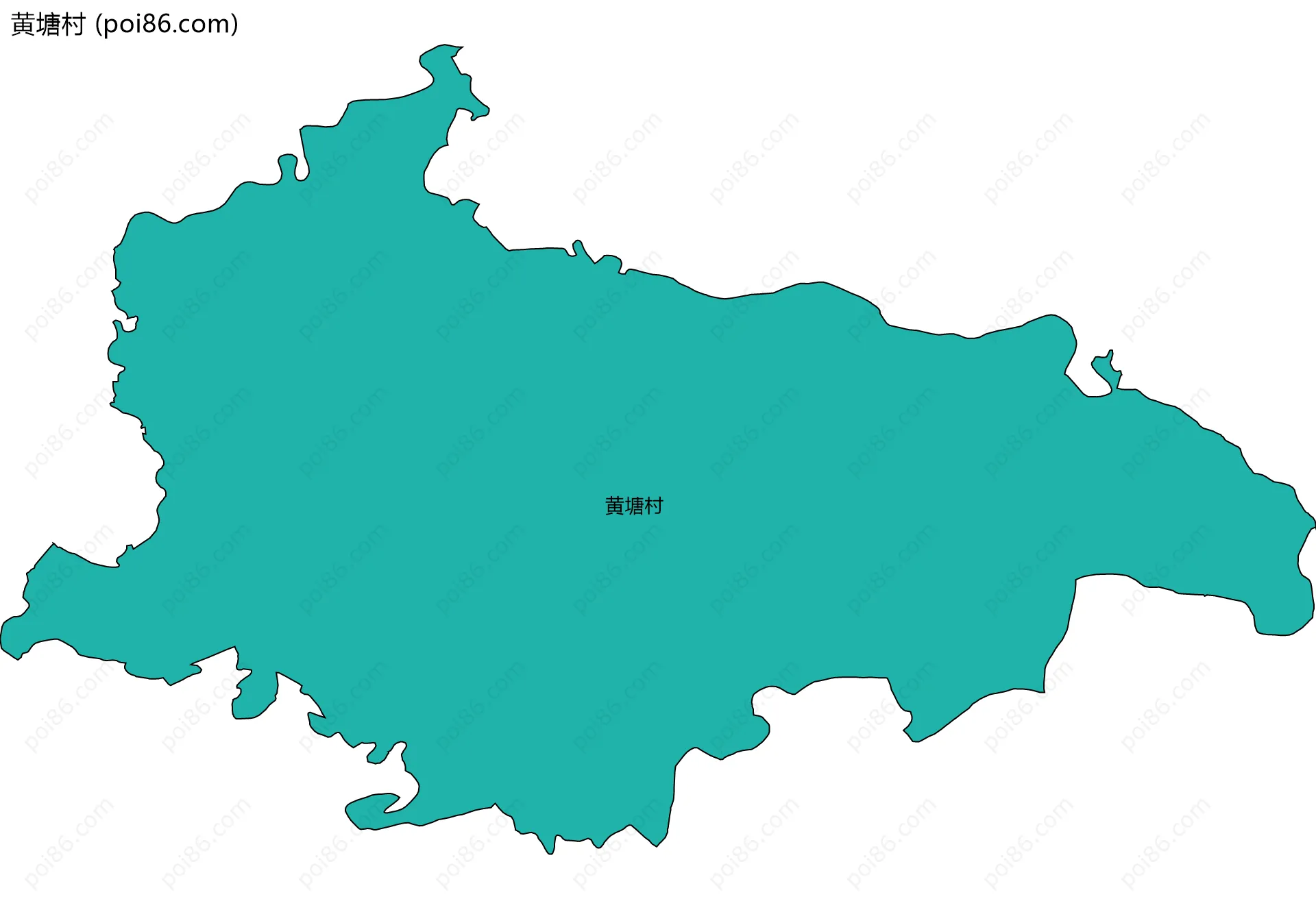 黄塘村边界地图