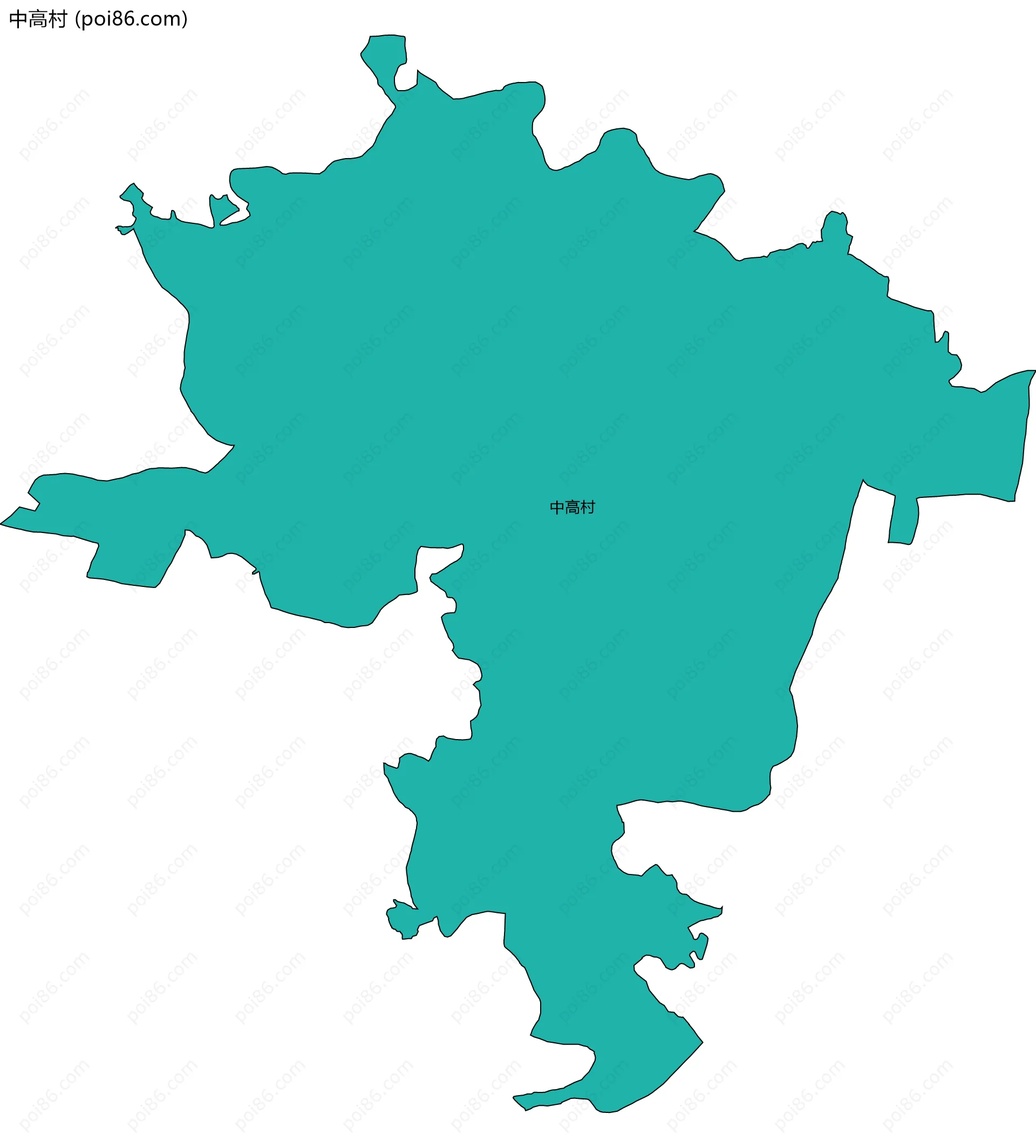 中高村边界地图