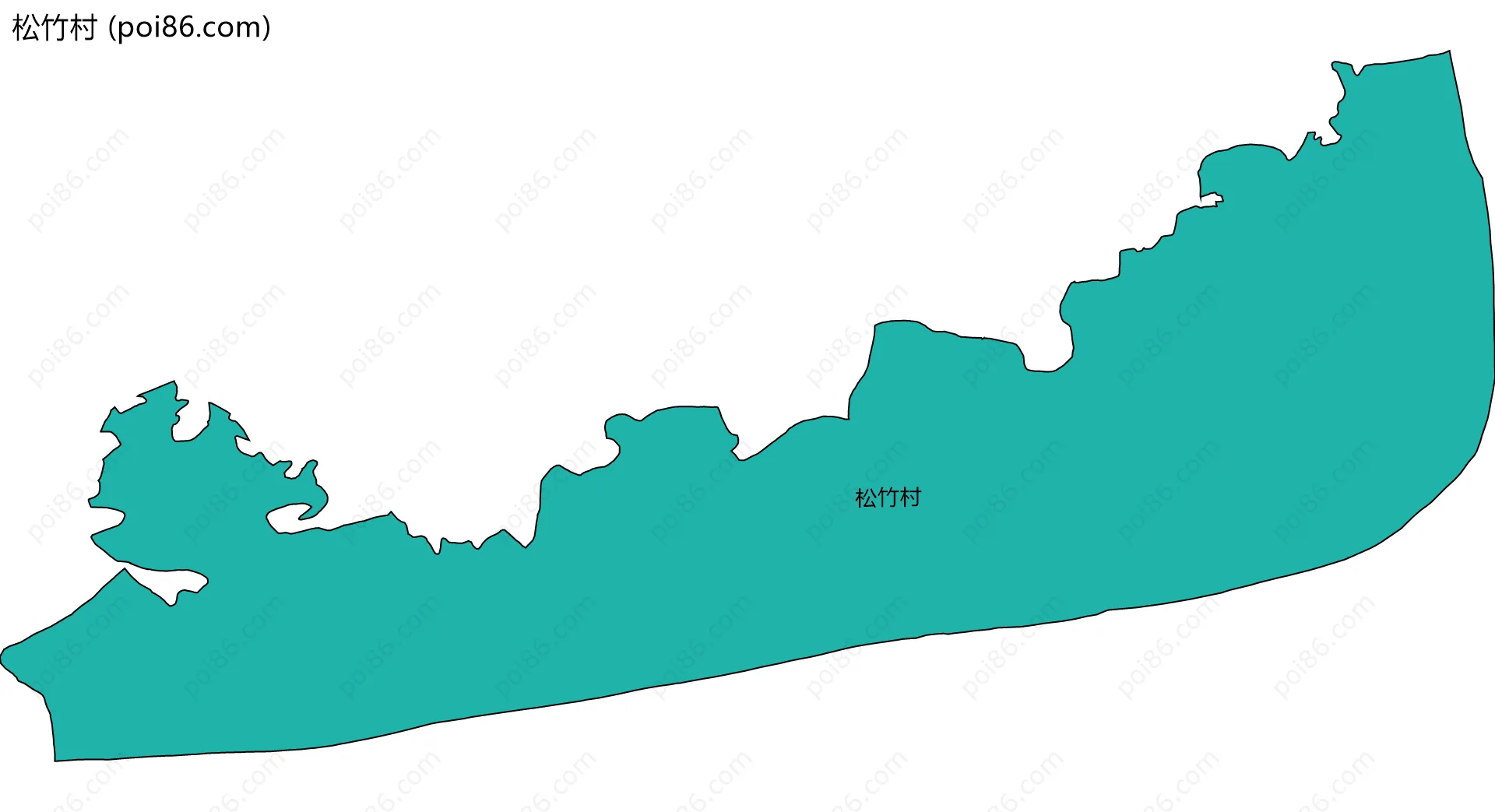 松竹村边界地图