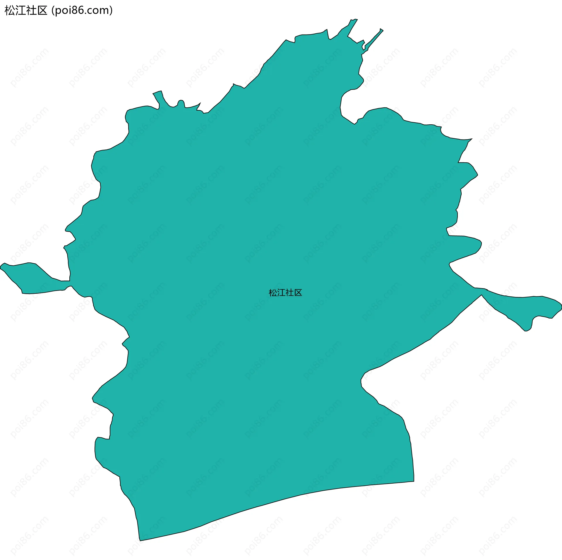松江社区边界地图