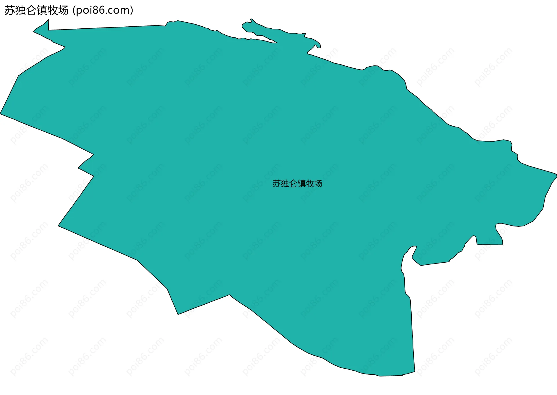 苏独仑镇牧场边界地图