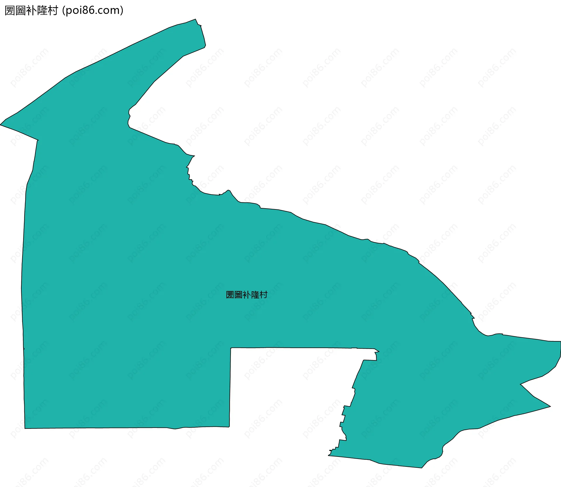 圐圙补隆村边界地图