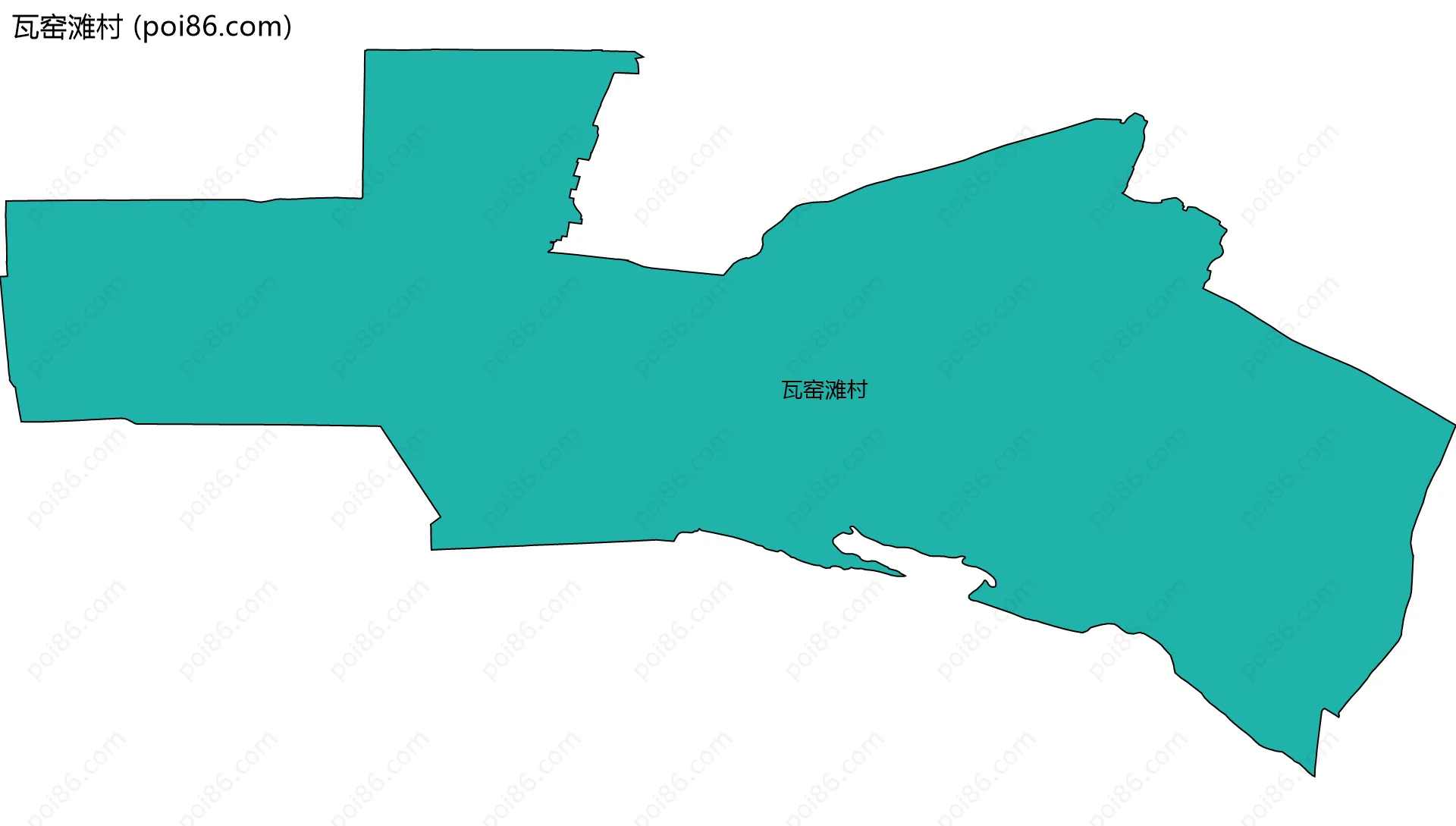 瓦窑滩村边界地图